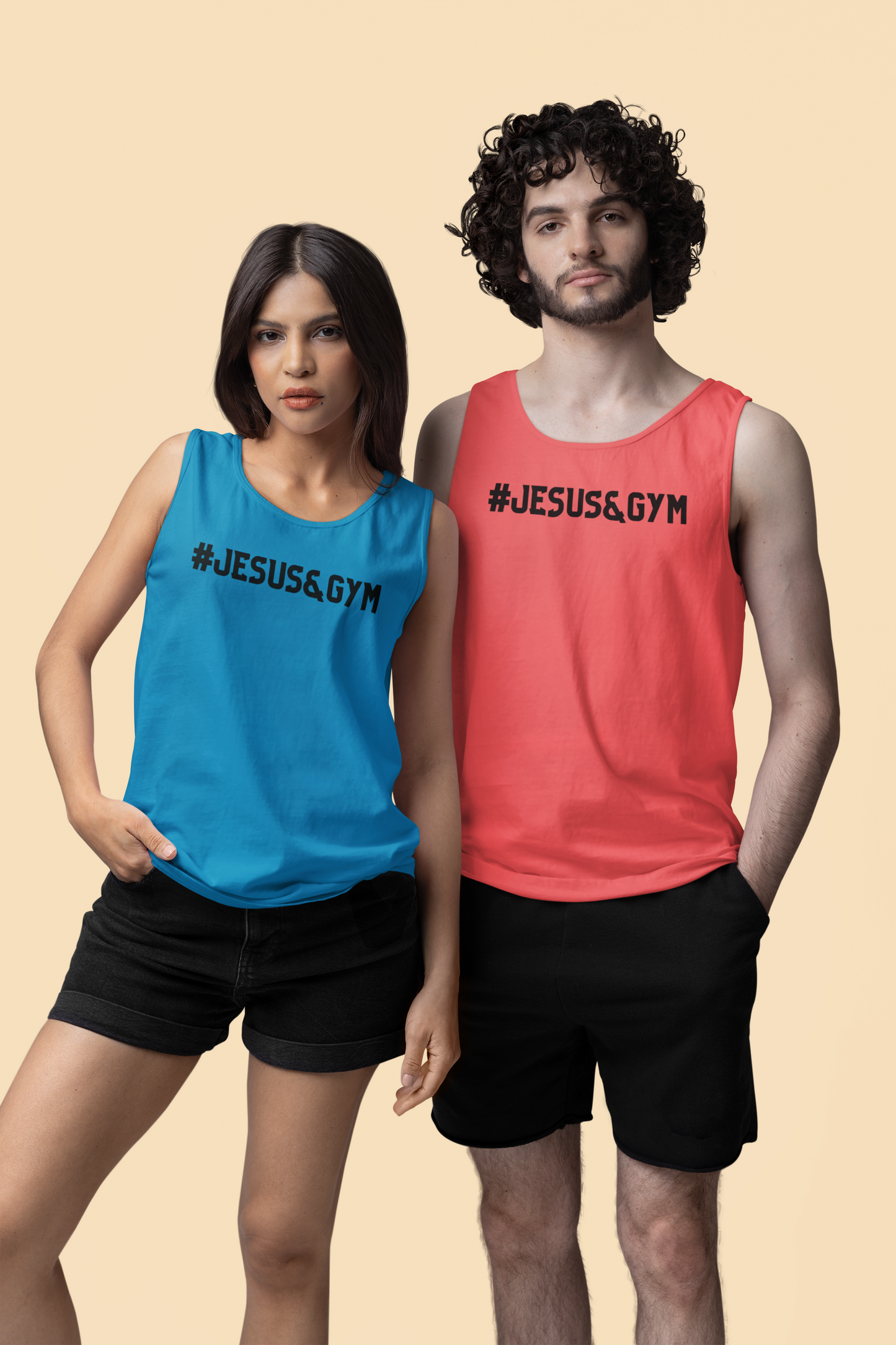 Jesus and Gym Tank Top – Christian Fitness Shirt | Faith Workout Tank | Comfort Colors 9360