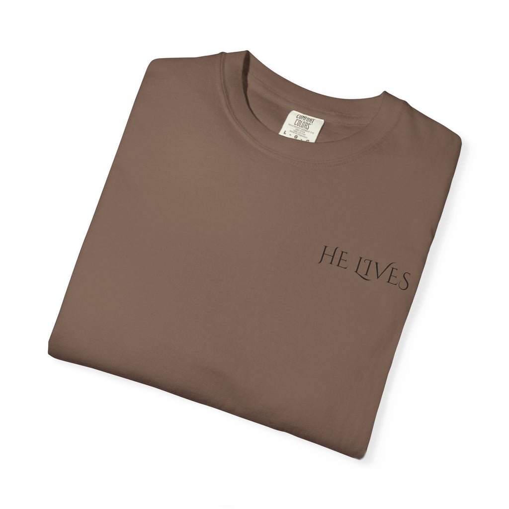 Because He Lives I Can Face Tomorrow Comfort Colors 1717 Shirt | Christian Easter Tee | Faith Based Clothing | Inspirational Religious Gift