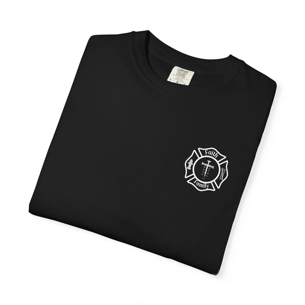 Built for Battle – Ephesians 6:11 | Christian Firefighter Comfort Colors 1717 T-Shirt