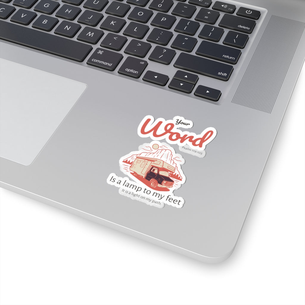Your Word RV Sticker — Psalm 119:105 Inspirational Kiss-Cut Sticker