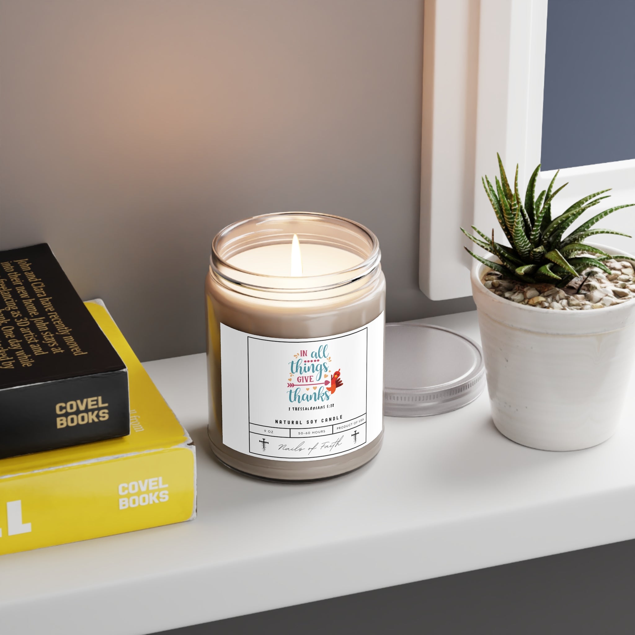 In All Things Give Thanks. Scented Candle, 9oz