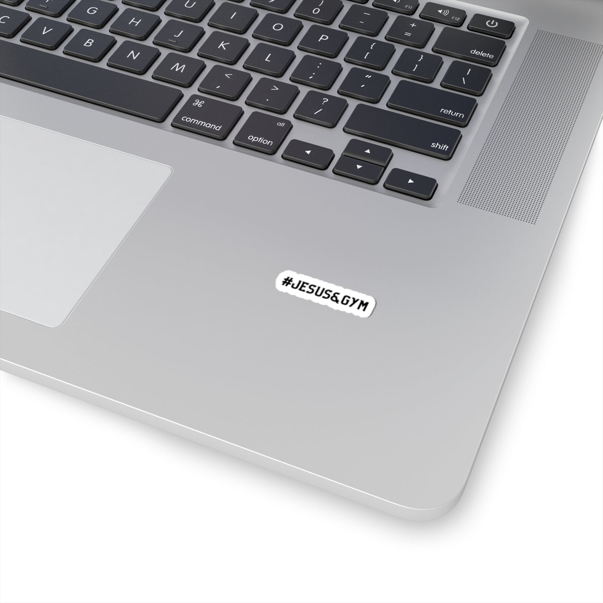 #JESUS&GYM Kiss-Cut Sticker — Christian Fitness Laptop Decal