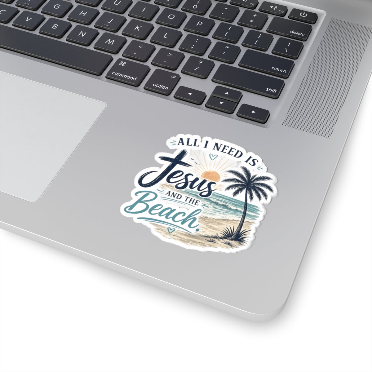 All I Need Is Jesus and the Beach Christian Vinyl Sticker | Waterproof Decal