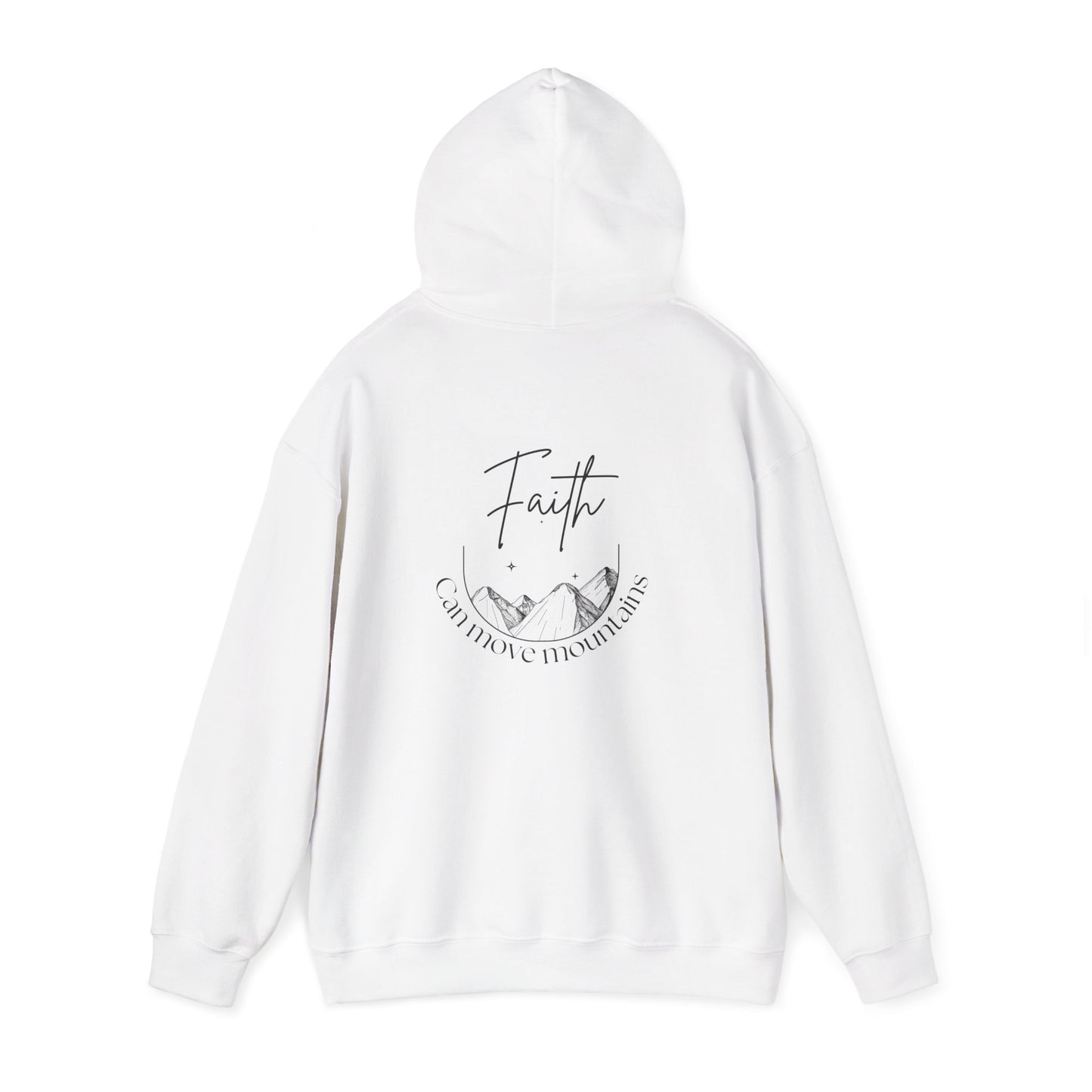 Faith Can Move Mountains Hoodie – Christian Gildan 18500 Sweatshirt | Nails of Faith