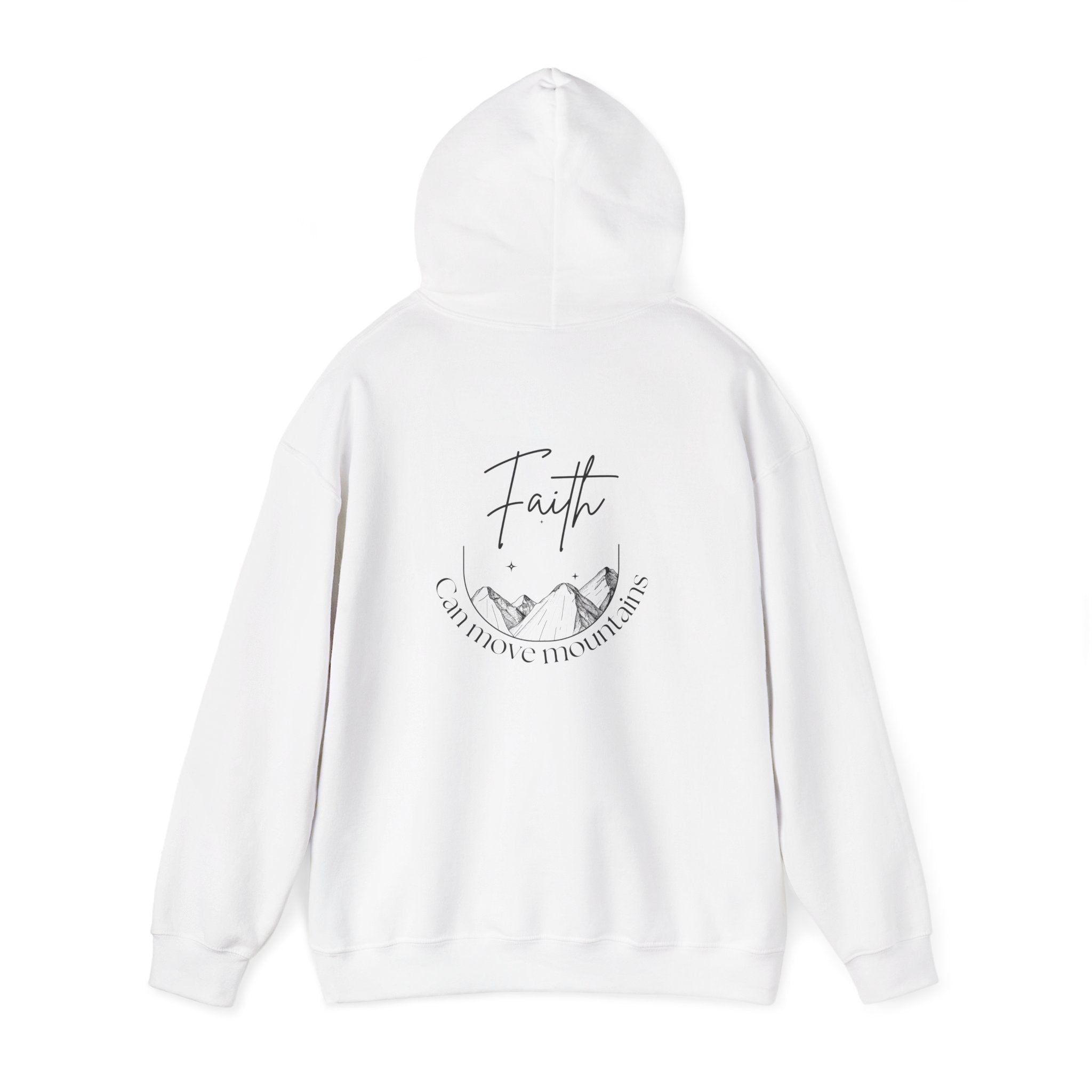 Faith Can Move Mountains Hoodie – Christian Gildan 18500 Sweatshirt | Nails of Faith