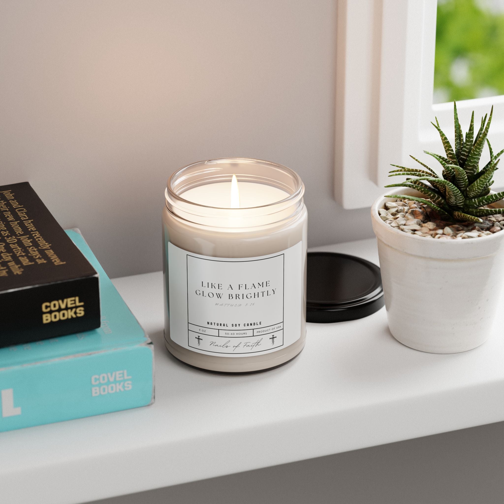 Like a Flame You Glow Brightly. Scented Soy Candle, 9oz