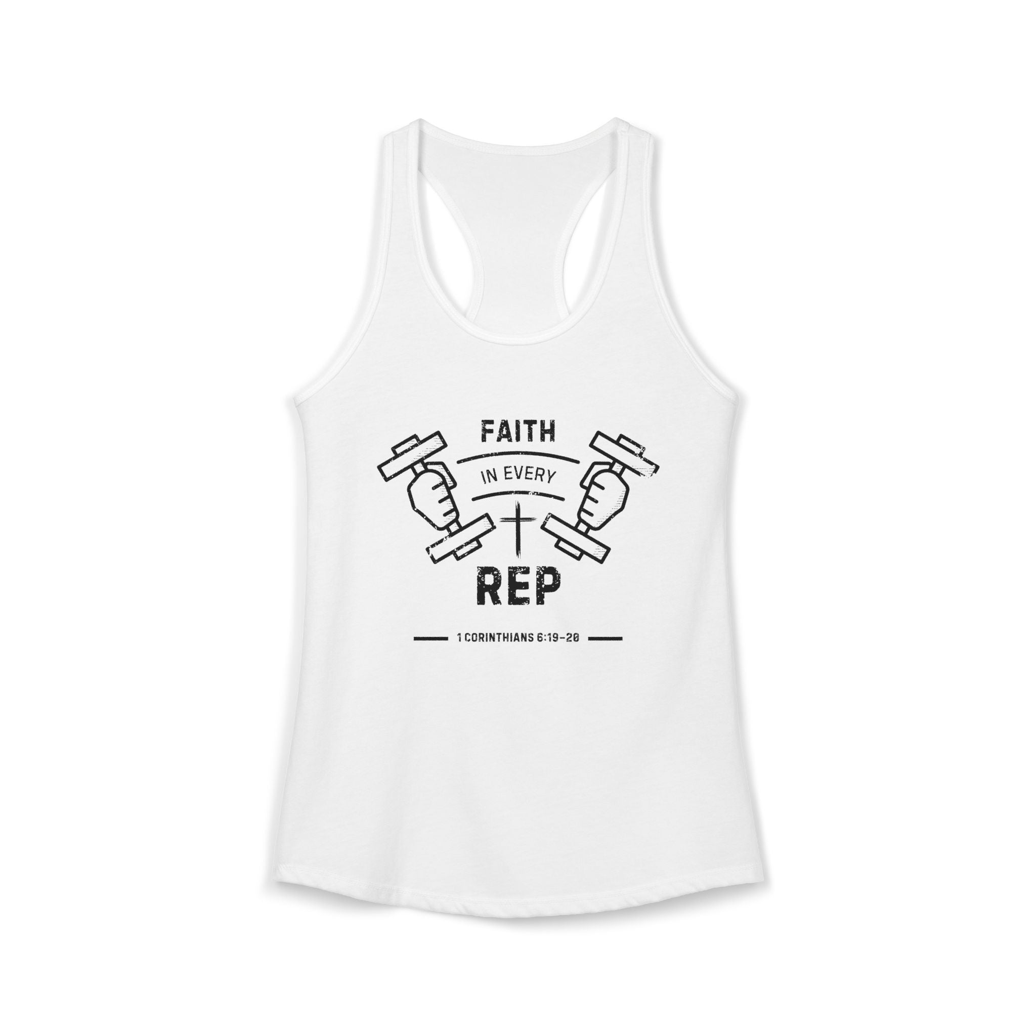 Faith in Every Rep Tank – Christian Workout Racerback | Next Level 1533