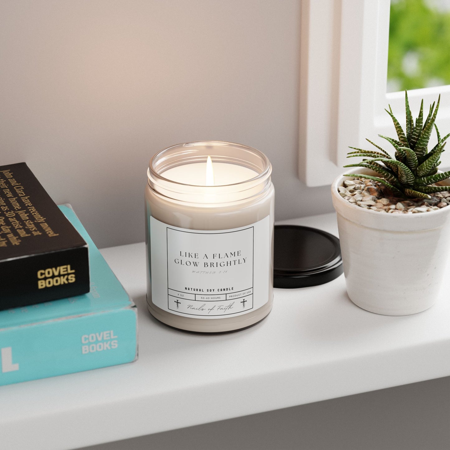 Like a Flame You Glow Brightly. Scented Soy Candle, 9oz
