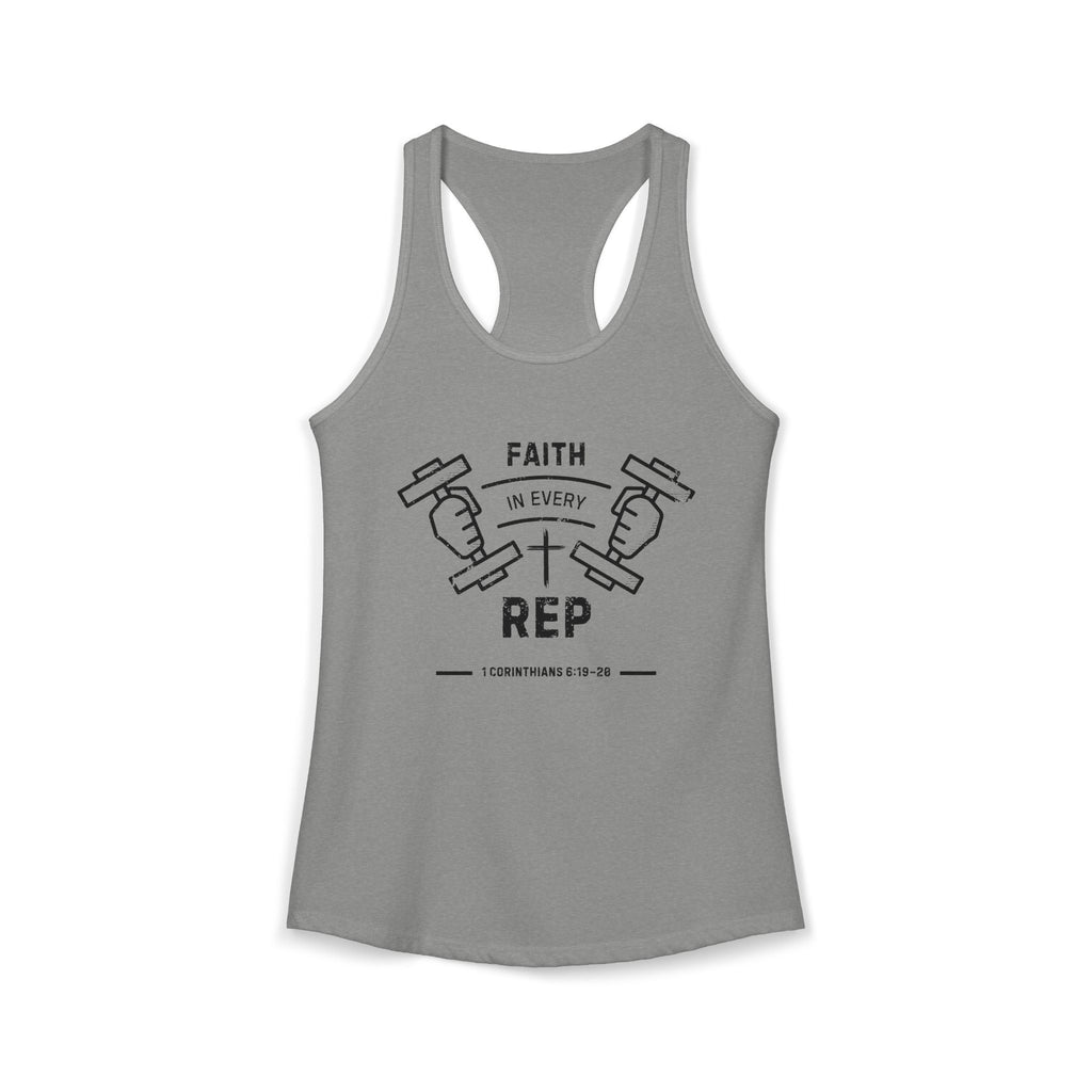 Faith in Every Rep Tank – Christian Workout Racerback | Next Level 1533