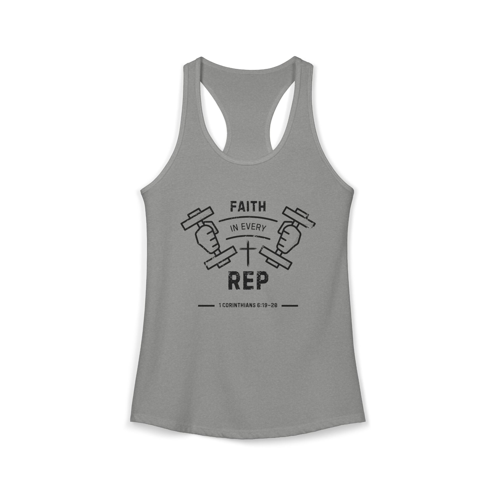Faith in Every Rep Tank – Christian Workout Racerback | Next Level 1533