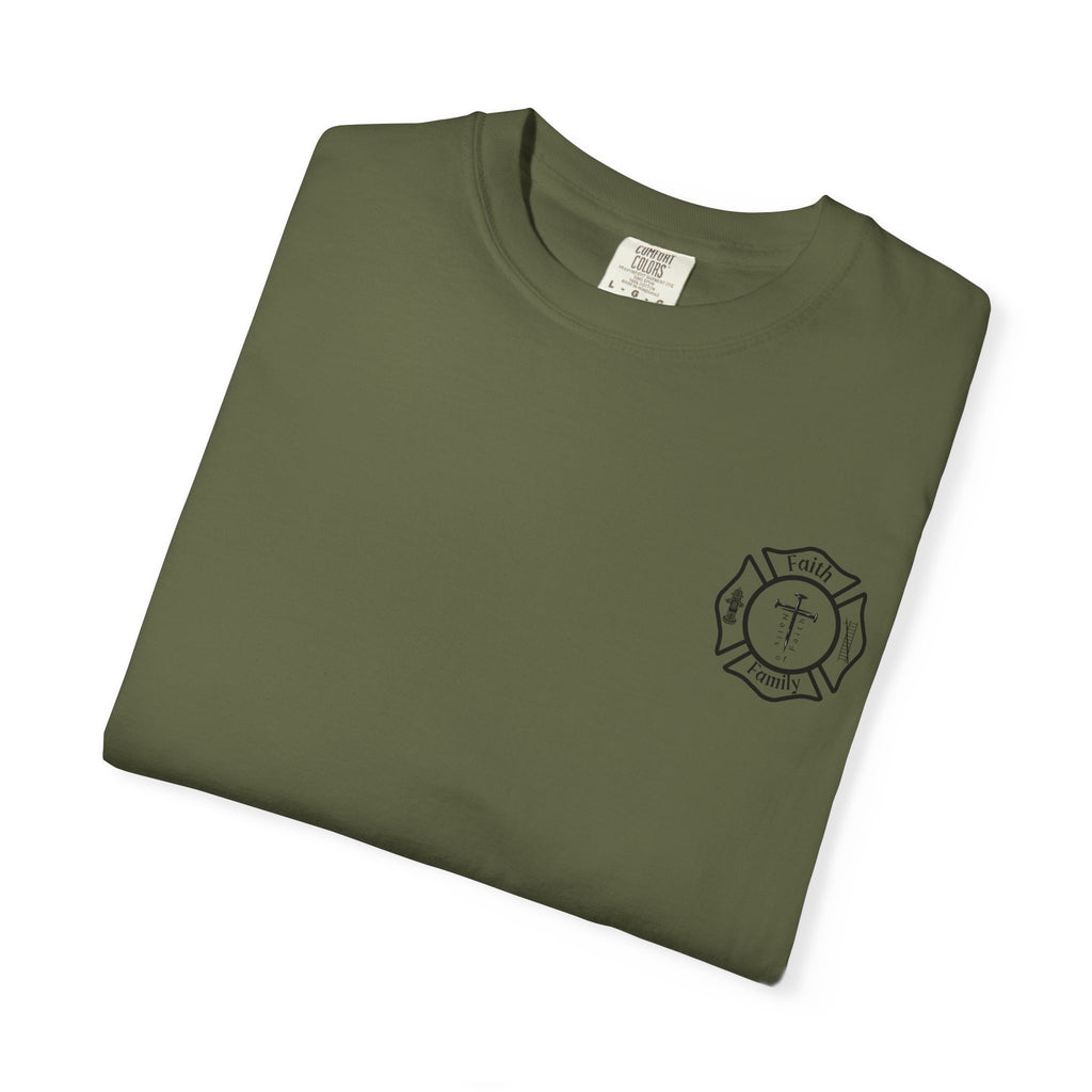 Greater Love Has No One Than This | John 15:13 Christian Firefighter Comfort Colors T-Shirt