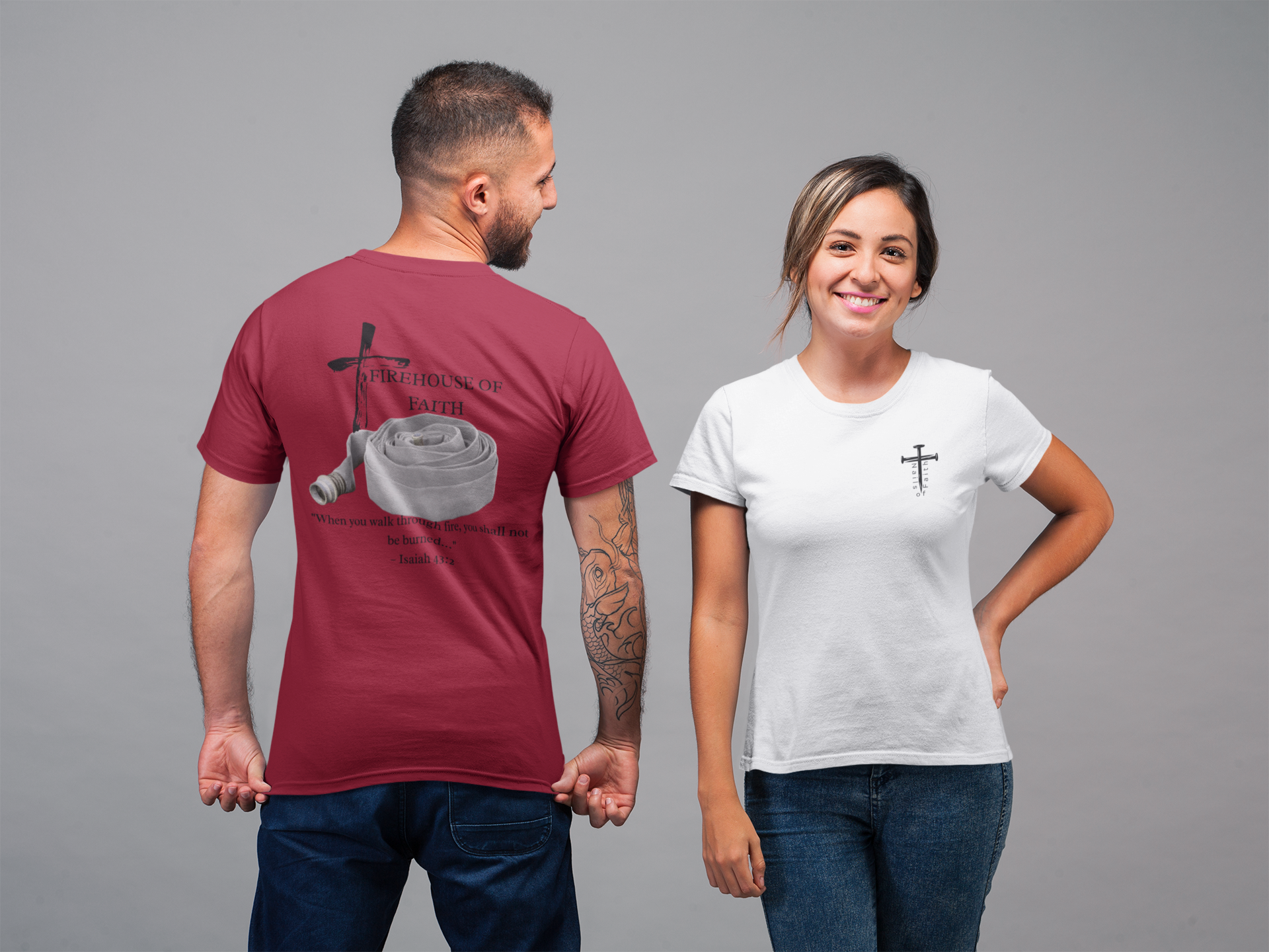 Firehouse of Faith Christian Firefighter Shirt – Comfort Colors 1717 Faith & First Responder Tee