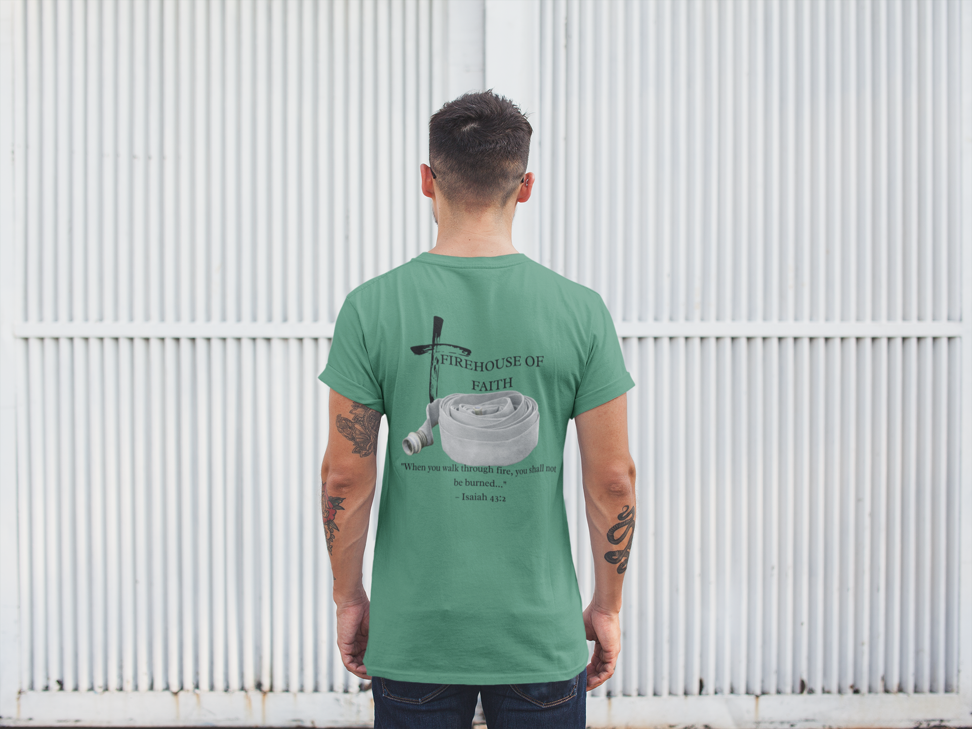 Firehouse of Faith Christian Firefighter Shirt – Comfort Colors 1717 Faith & First Responder Tee