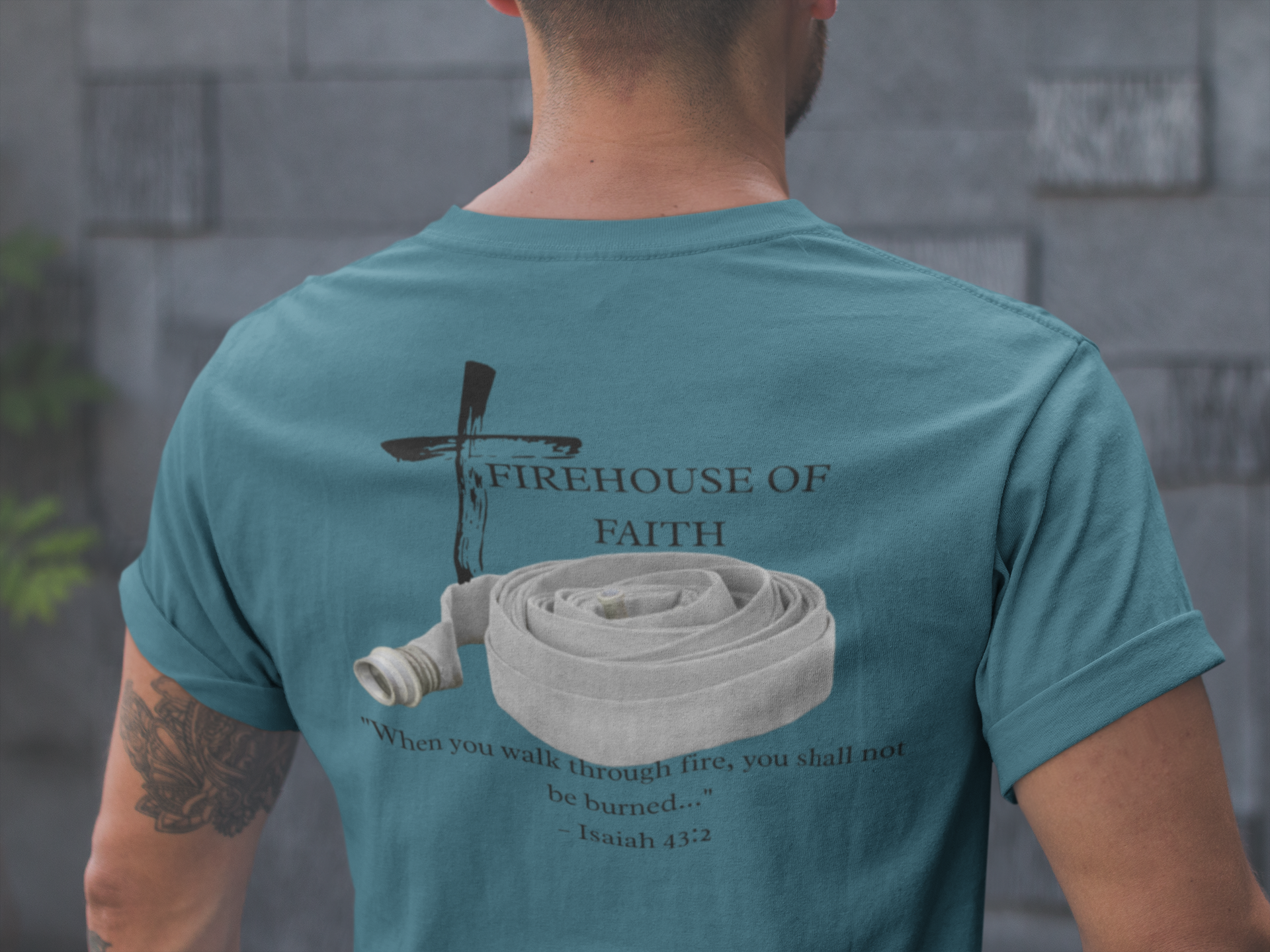 Firehouse of Faith Christian Firefighter Shirt – Comfort Colors 1717 Faith & First Responder Tee