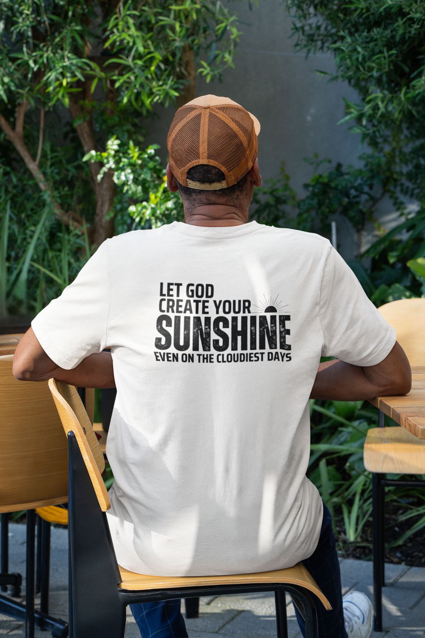 Let God Create Your Sunshine Even on the Cloudiest Days | Bella+Canvas Christian T-Shirt | Inspirational Faith Tee