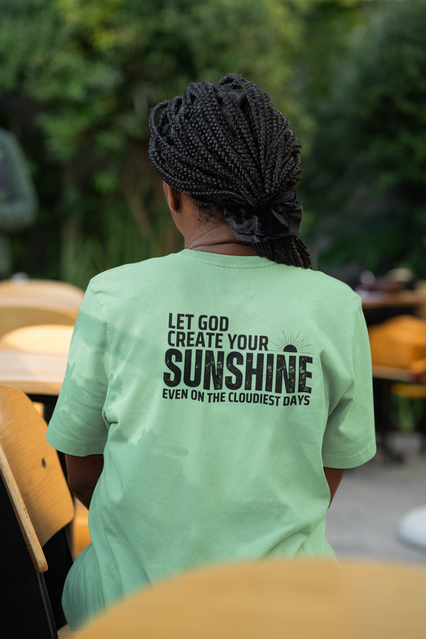 Let God Create Your Sunshine Even on the Cloudiest Days | Bella+Canvas Christian T-Shirt | Inspirational Faith Tee