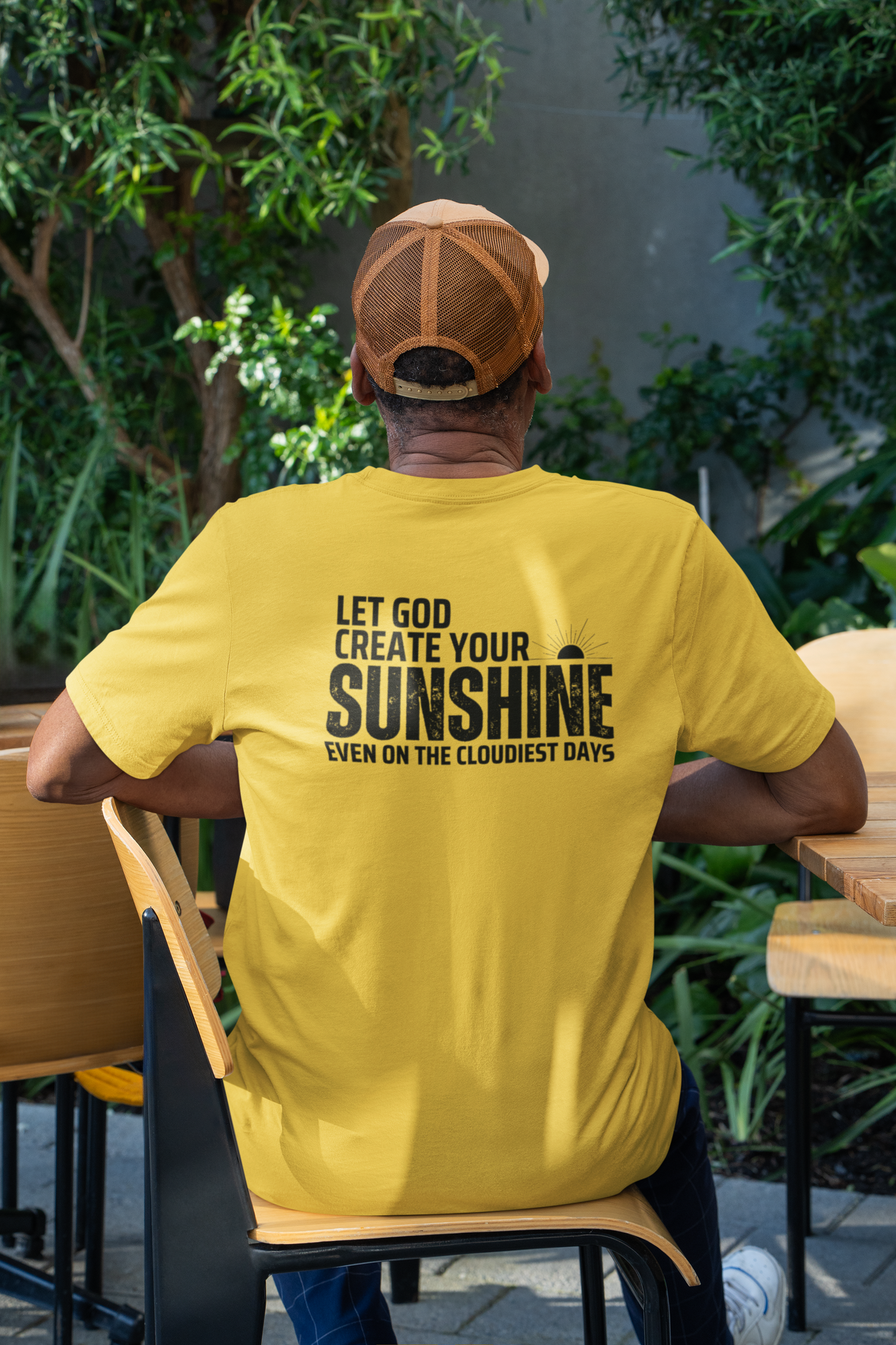 Let God Create Your Sunshine Even on the Cloudiest Days | Bella+Canvas Christian T-Shirt | Inspirational Faith Tee