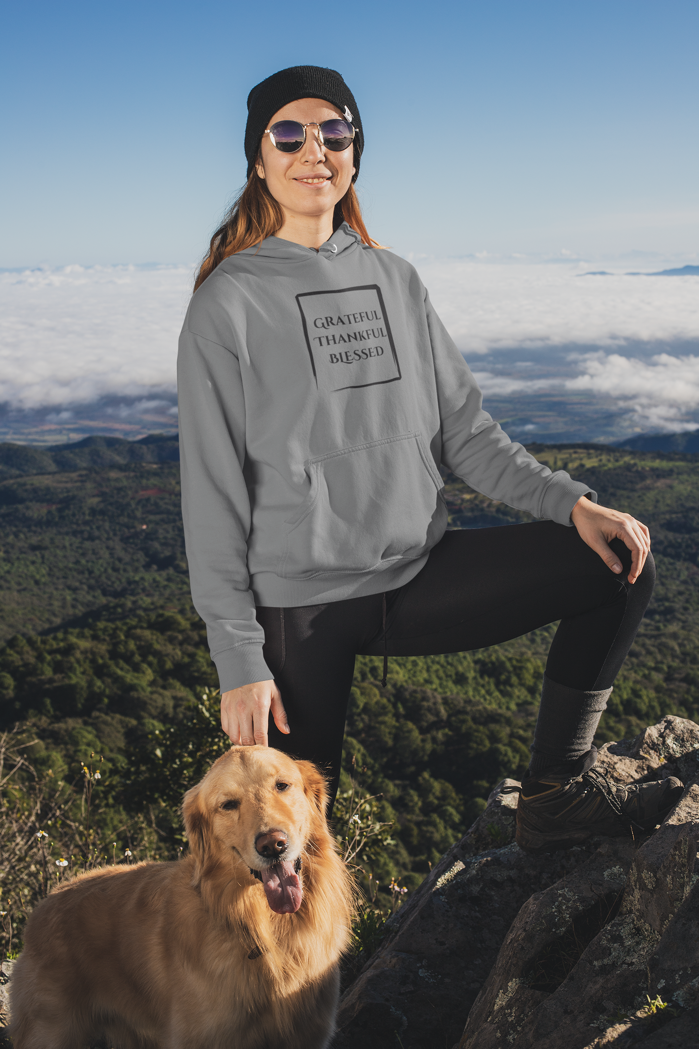 Grateful Thankful Blessed Christian Hoodie – Gildan 18500 Faith Sweatshirt | Christian Apparel