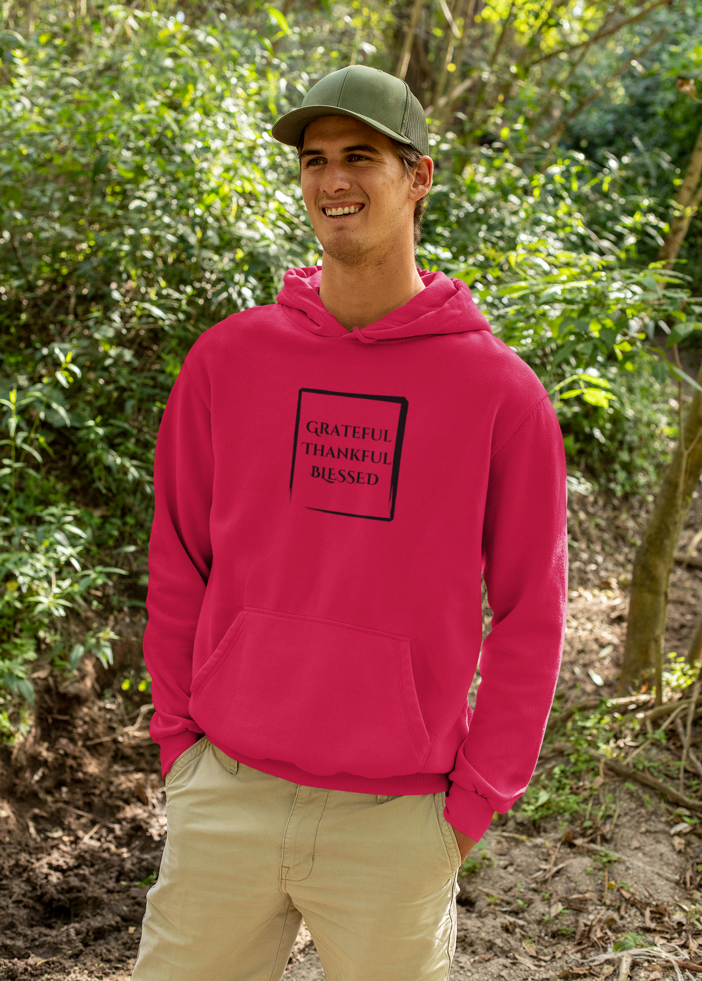 Grateful Thankful Blessed Christian Hoodie – Gildan 18500 Faith Sweatshirt | Christian Apparel