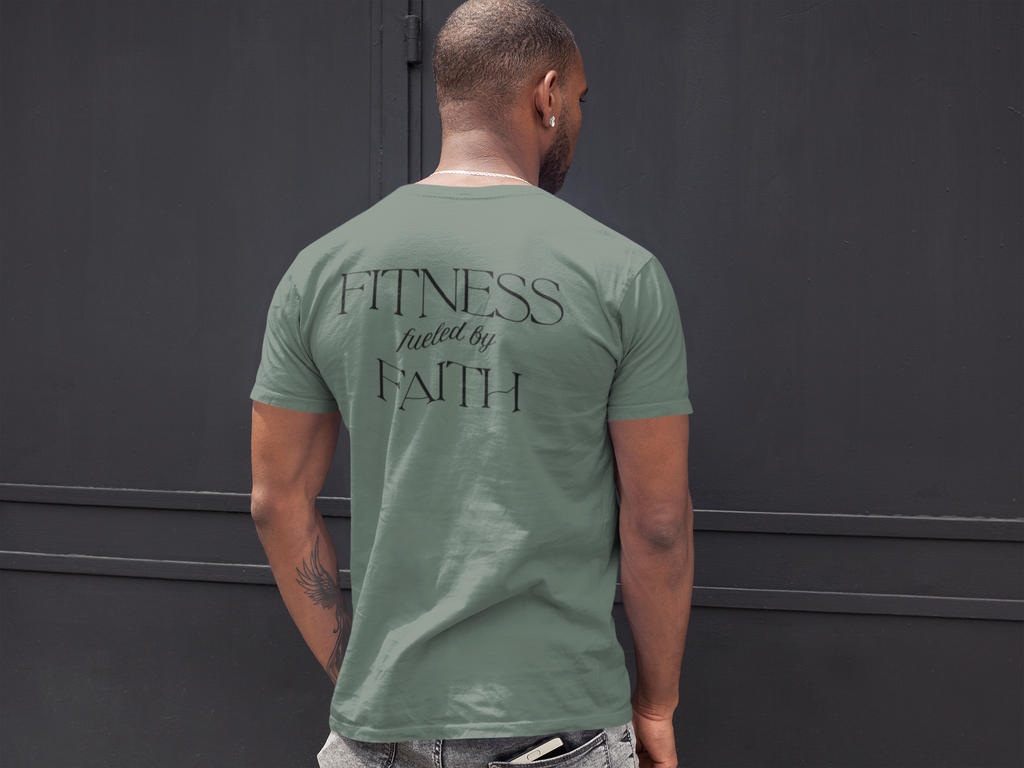Fitness Fueled by Faith Christian Gym Shirt – Gildan 64000 Softstyle Faith Fitness Tee