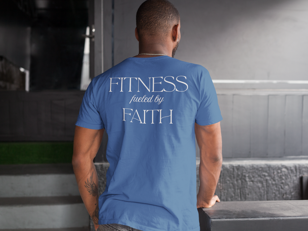 Fitness Fueled by Faith Christian Gym Shirt – Gildan 64000 Softstyle Faith Fitness Tee