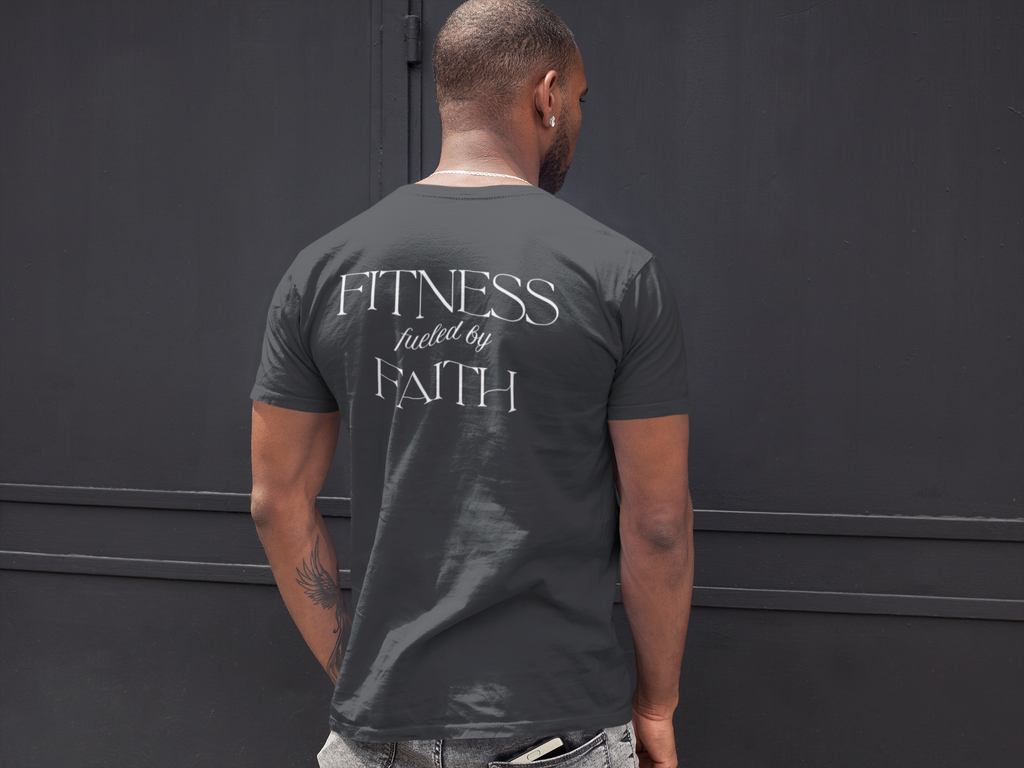 Fitness Fueled by Faith Christian Gym Shirt – Gildan 64000 Softstyle Faith Fitness Tee
