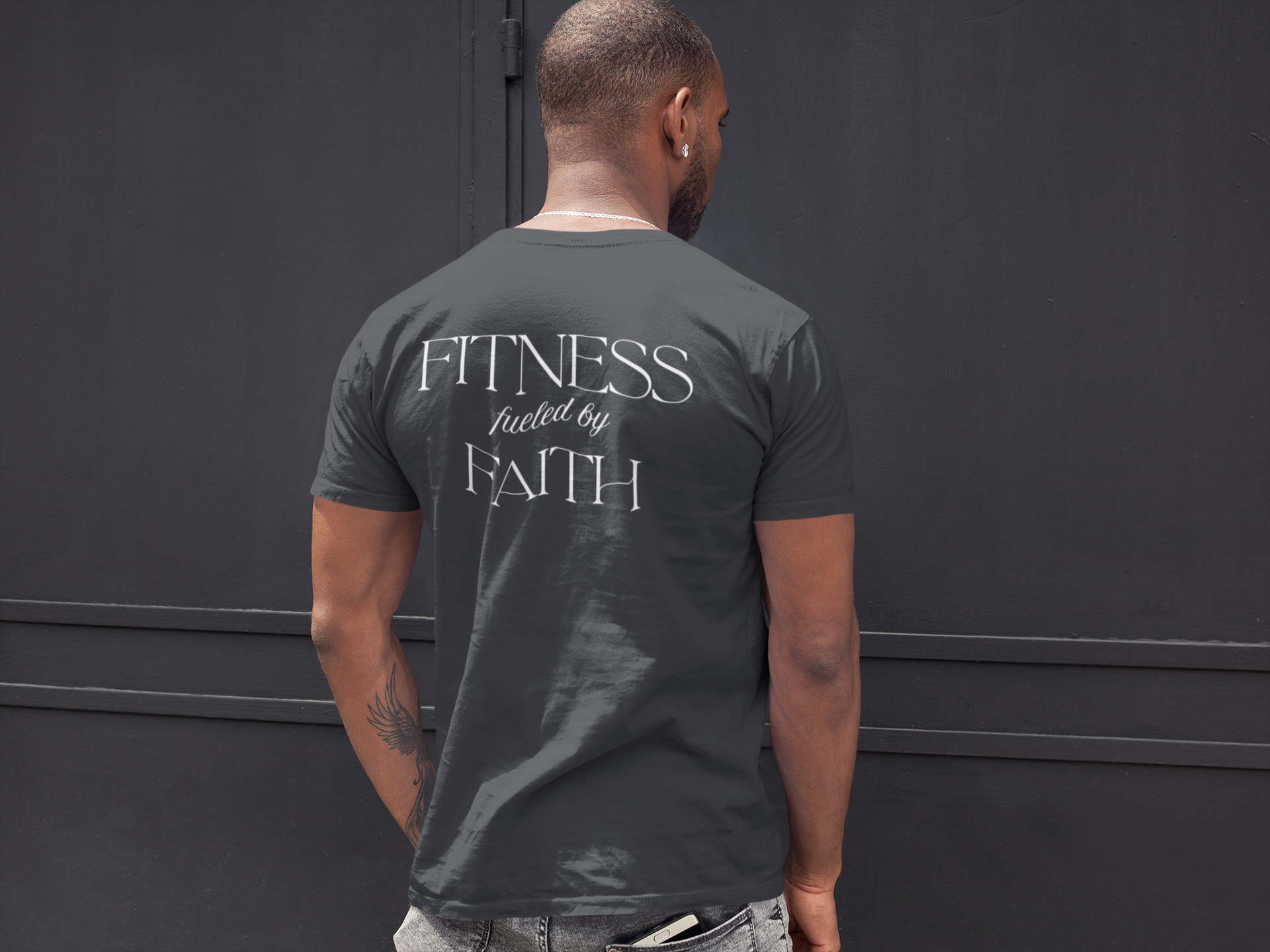 Fitness Fueled by Faith Christian Gym Shirt – Gildan 64000 Softstyle Faith Fitness Tee