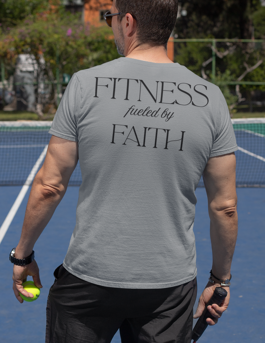 Fitness Fueled by Faith Christian Gym Shirt – Gildan 64000 Softstyle Faith Fitness Tee