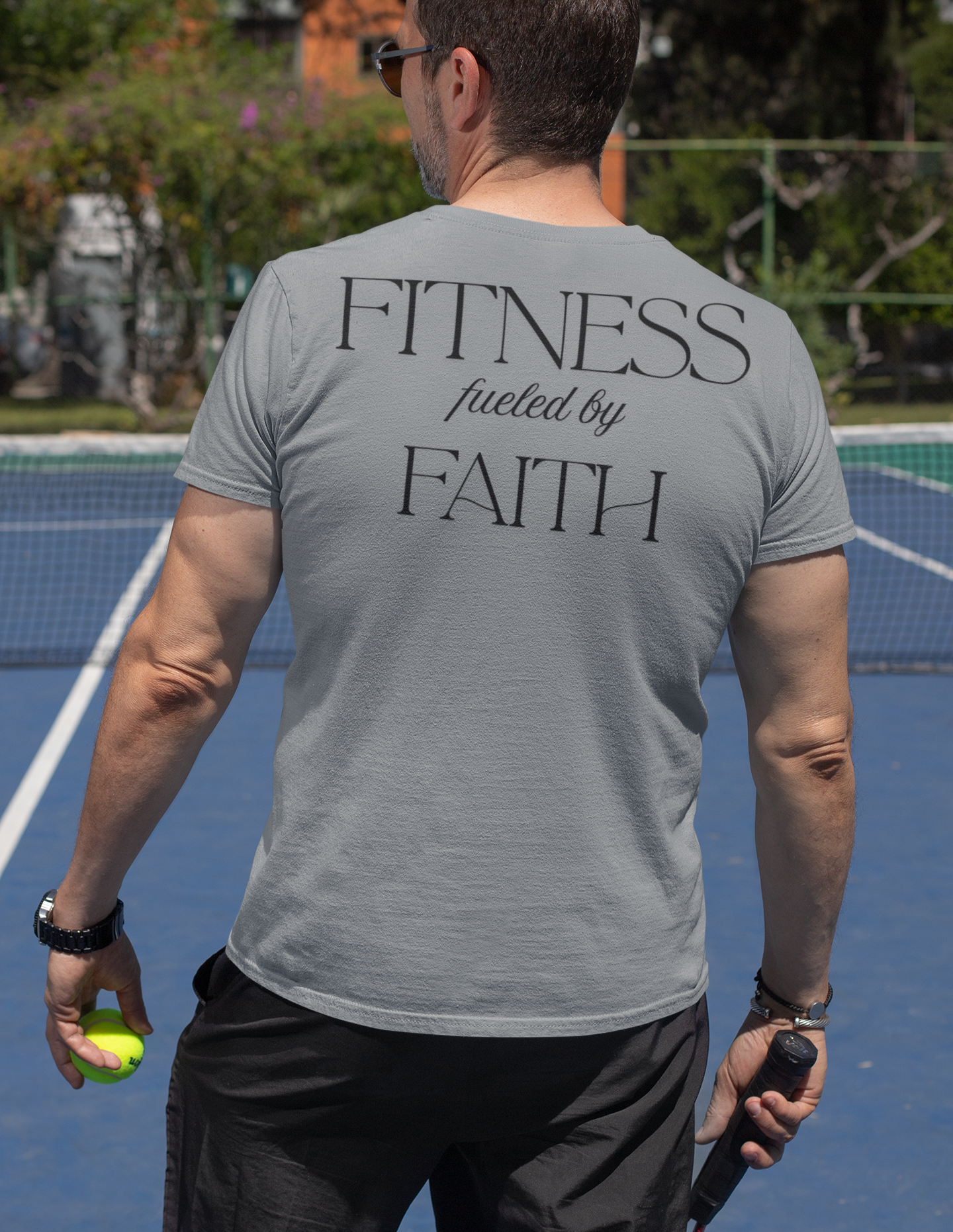 Fitness Fueled by Faith Christian Gym Shirt – Gildan 64000 Softstyle Faith Fitness Tee