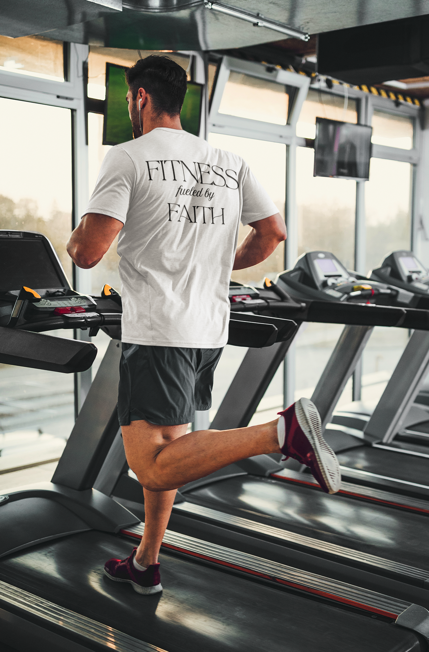 Fitness Fueled by Faith Christian Gym Shirt – Gildan 64000 Softstyle Faith Fitness Tee
