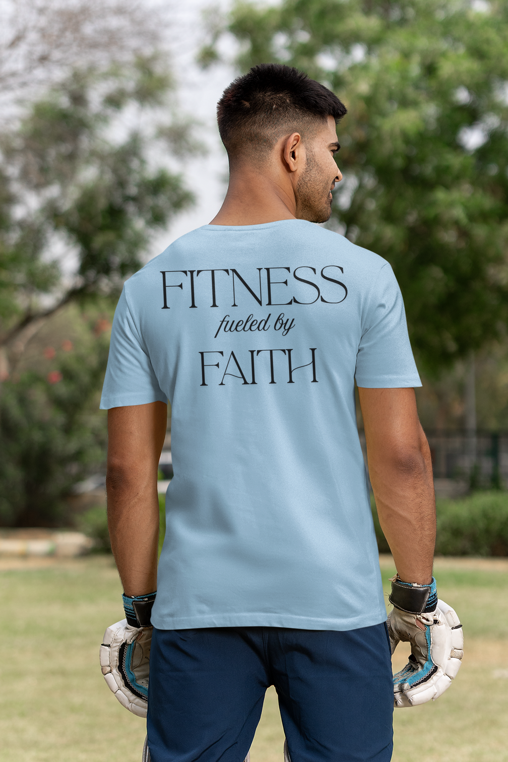 Fitness Fueled by Faith Christian Gym Shirt – Gildan 64000 Softstyle Faith Fitness Tee