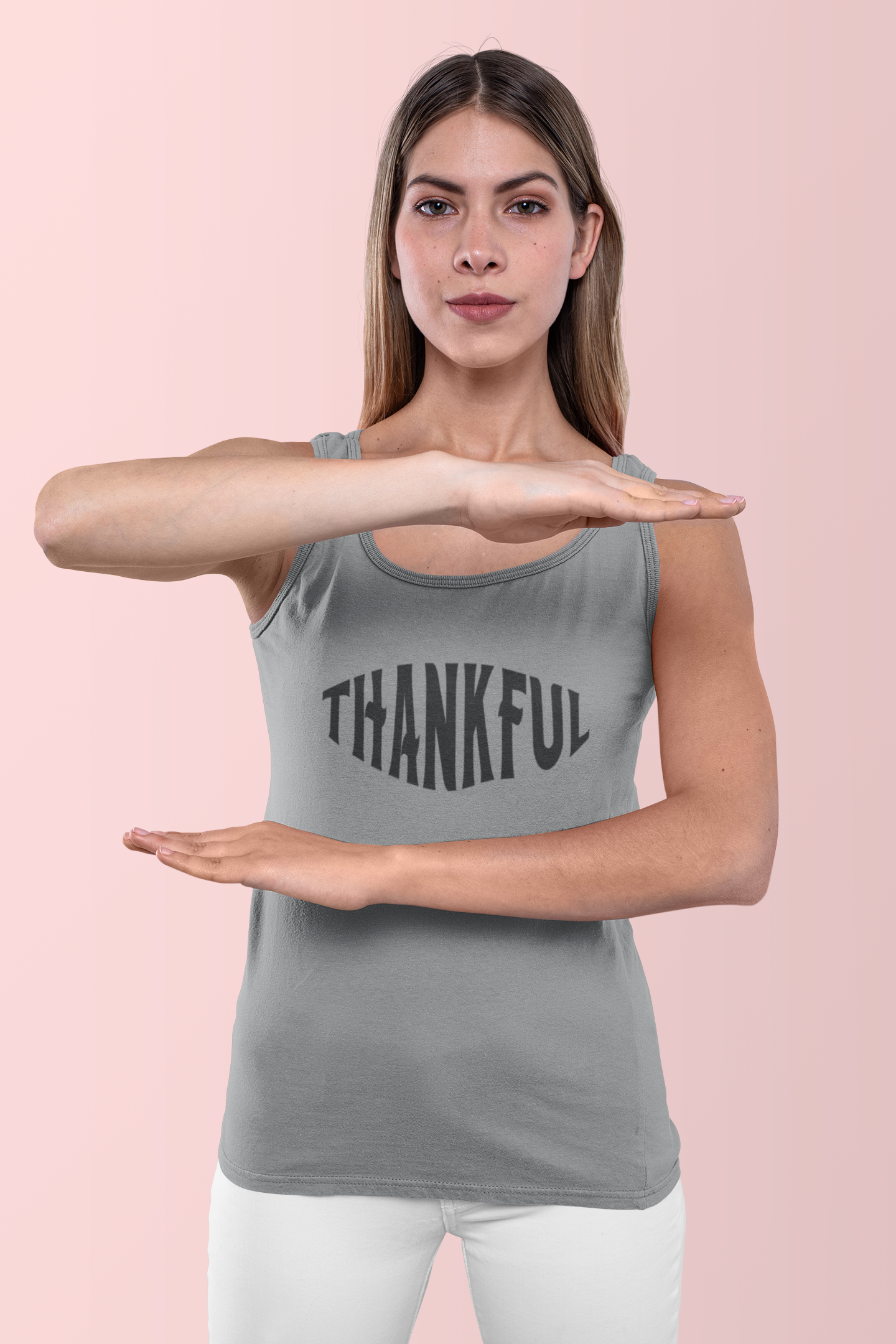 Thankful Tank Top – Christian Gratitude Shirt – Faith Based Tank – Minimalist Christian Tank – Thankful Shirt – Gildan 5200 Tank Top