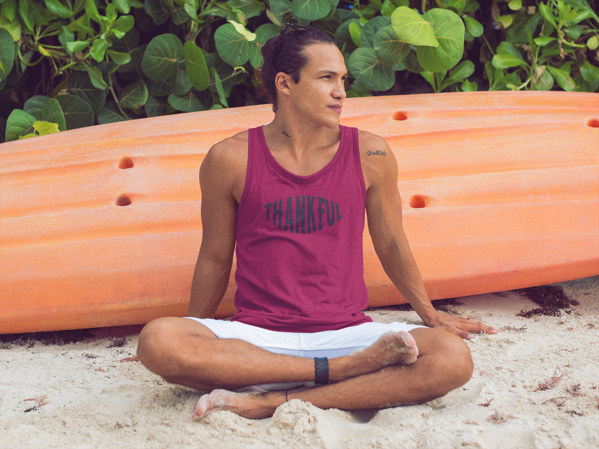 Thankful Tank Top – Christian Gratitude Shirt – Faith Based Tank – Minimalist Christian Tank – Thankful Shirt – Gildan 5200 Tank Top