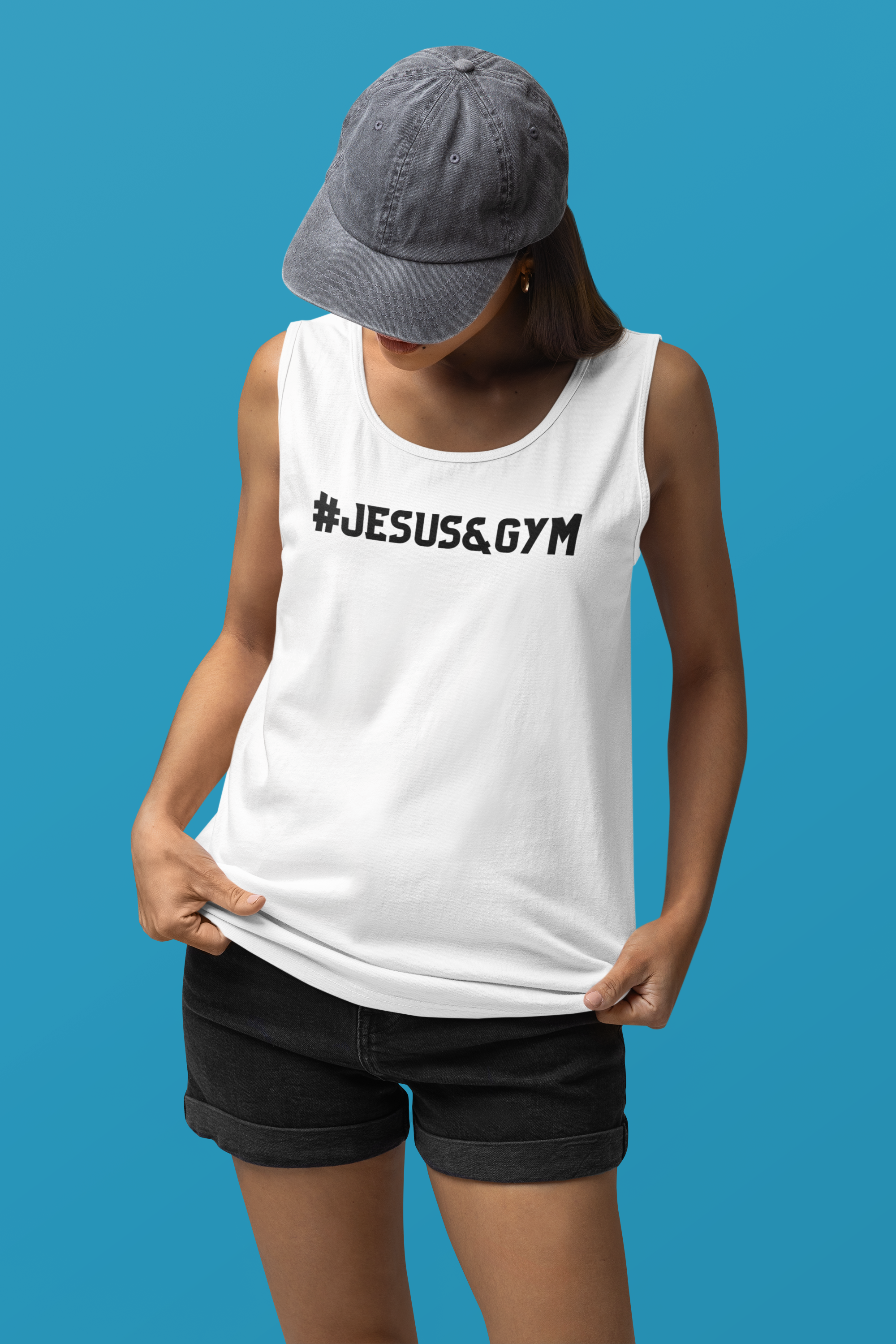 Jesus and Gym Tank Top – Christian Fitness Shirt | Faith Workout Tank | Comfort Colors 9360