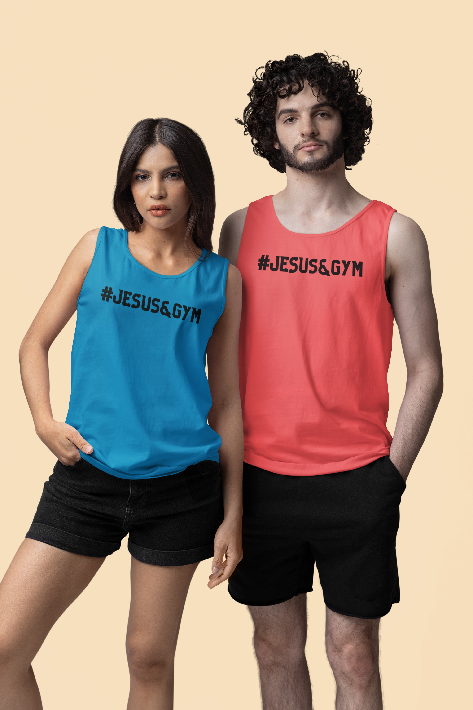 Jesus and Gym Tank Top – Christian Fitness Shirt | Faith Workout Tank | Comfort Colors 9360
