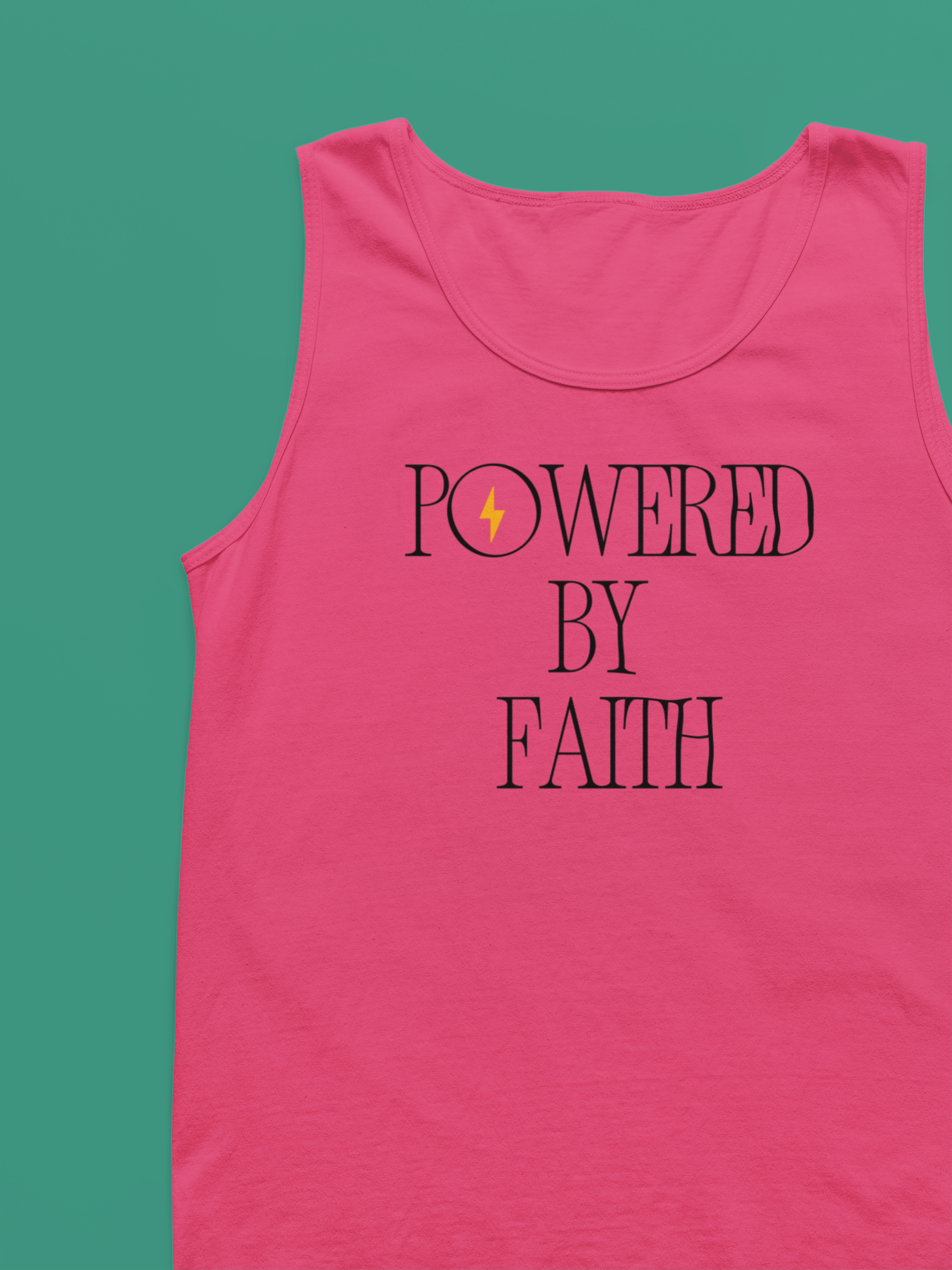 Powered by Faith Shirt | Christian Comfort Colors 9360 Long Sleeve Tee | Inspirational Faith Apparel