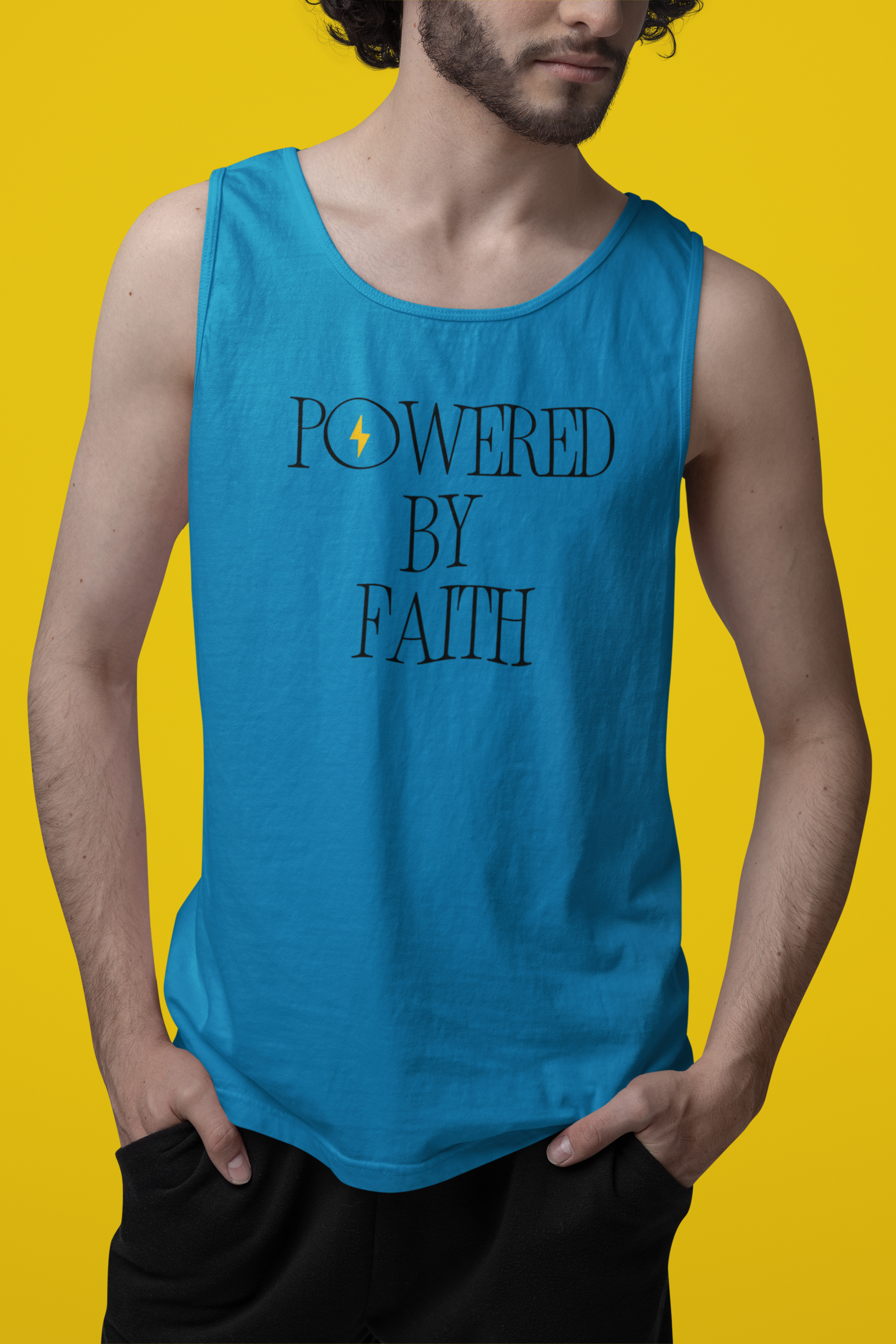 Powered by Faith Shirt | Christian Comfort Colors 9360 Long Sleeve Tee | Inspirational Faith Apparel