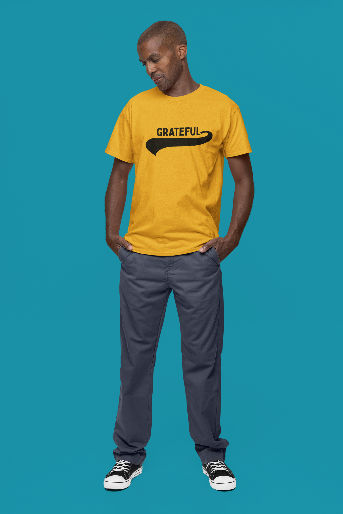 Grateful Christian T-Shirt – Gildan 64000 Softstyle Faith Shirt | Minimalist Christian Apparel