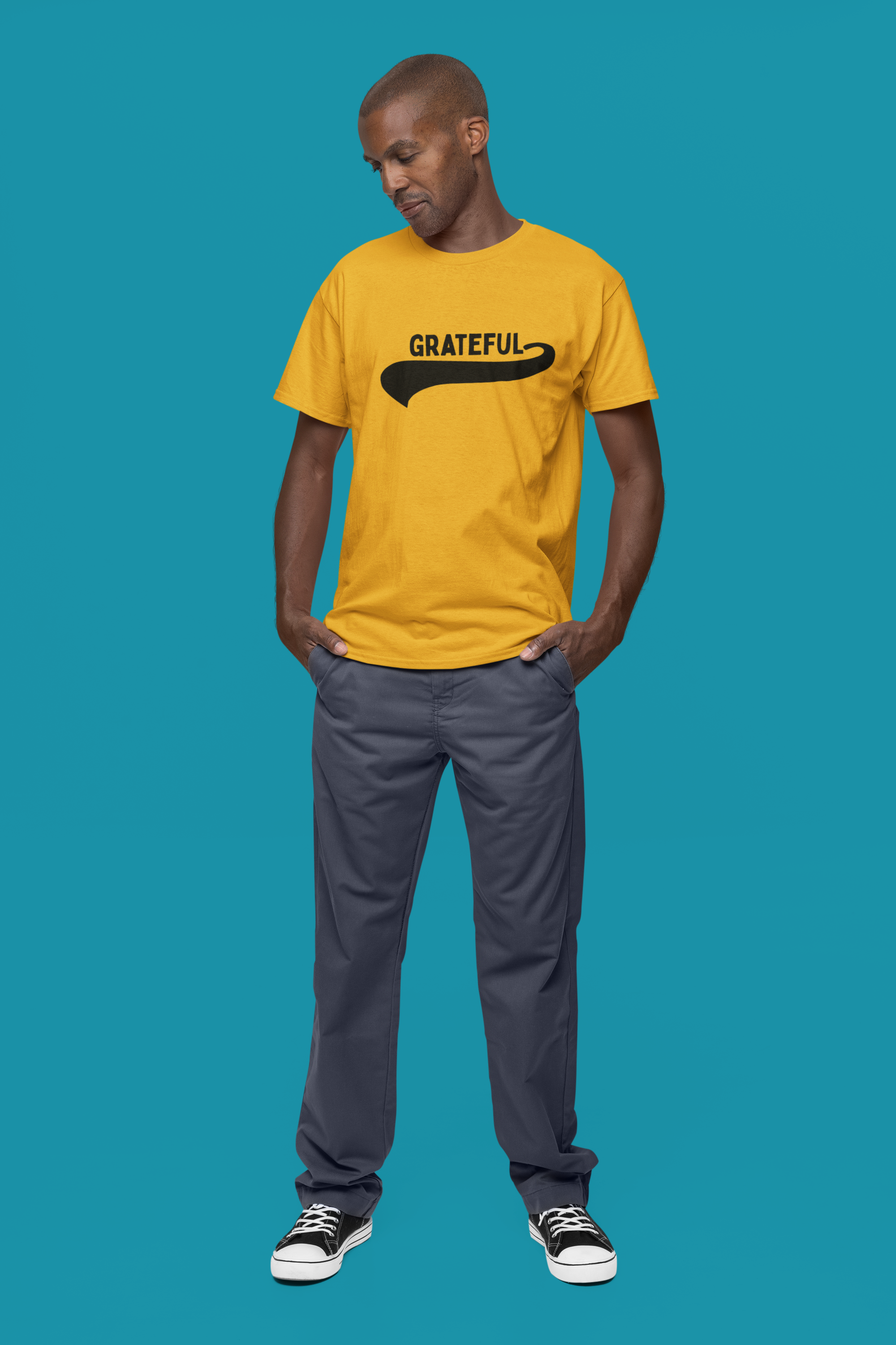 Grateful Christian T-Shirt – Gildan 64000 Softstyle Faith Shirt | Minimalist Christian Apparel