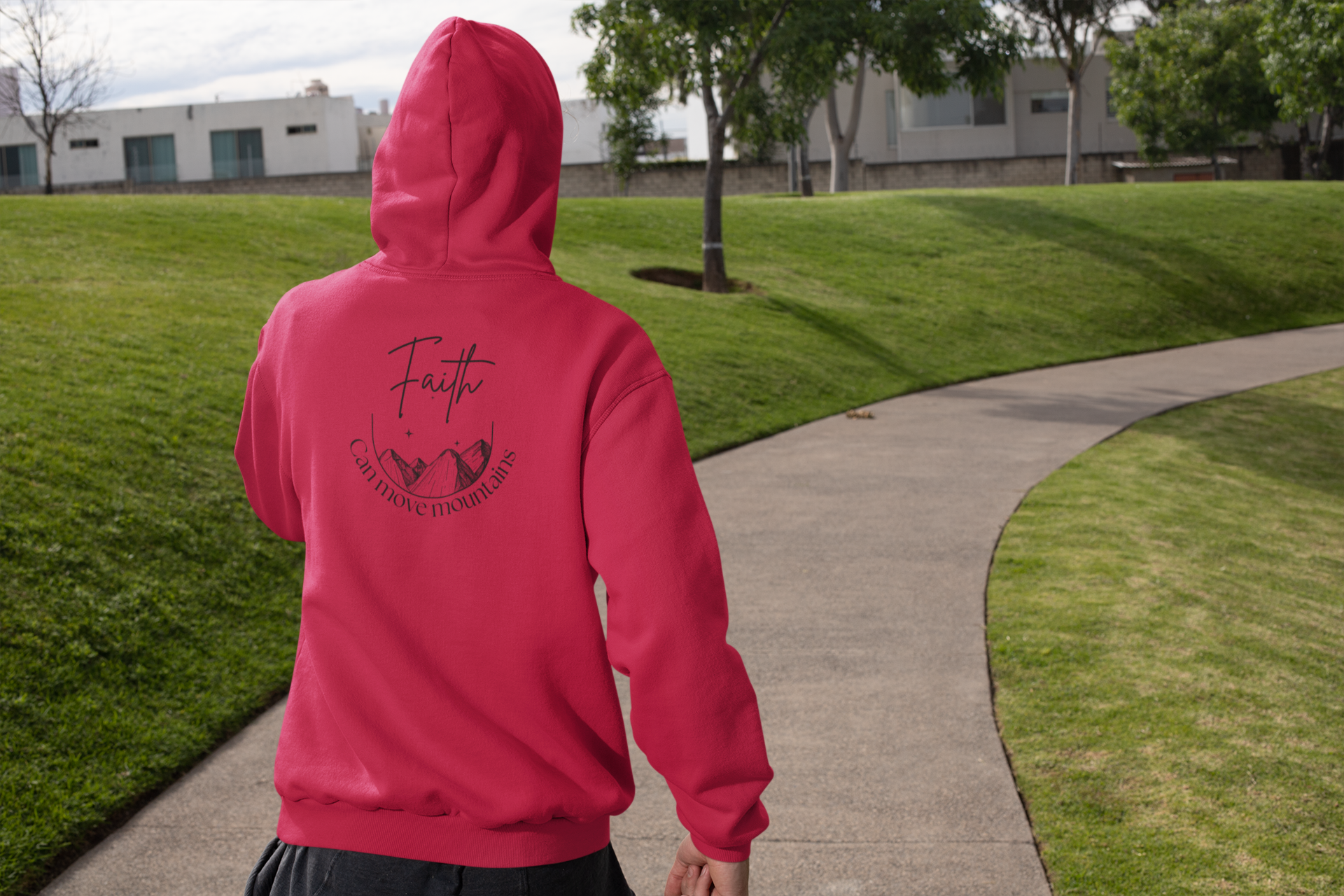 Faith Can Move Mountains Hoodie – Christian Gildan 18500 Sweatshirt | Nails of Faith