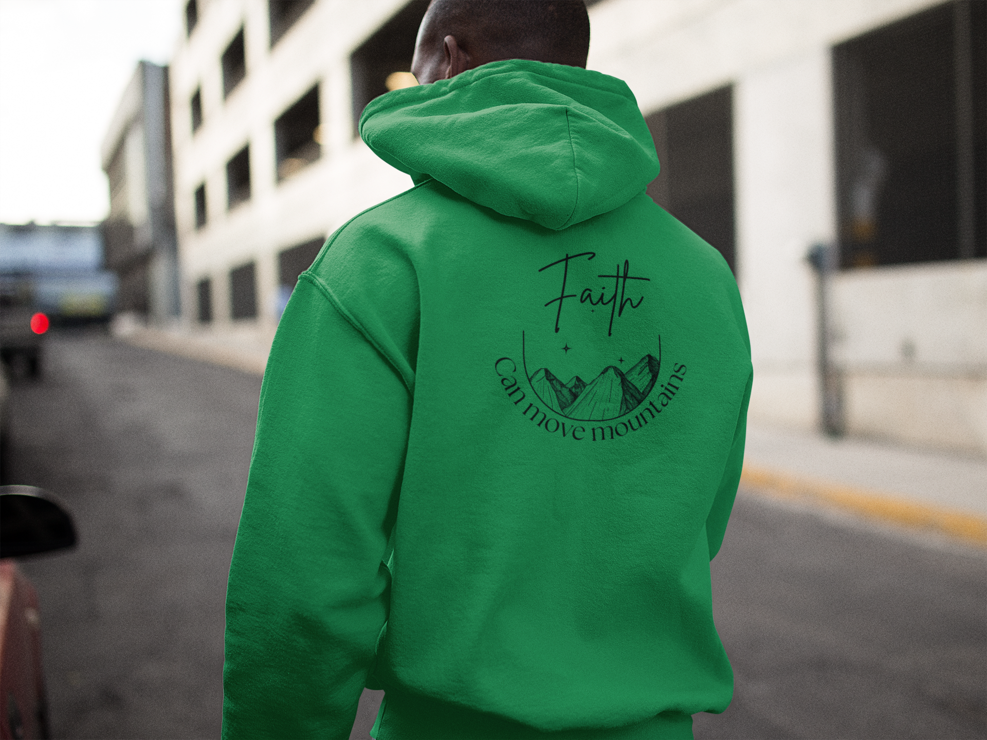 Faith Can Move Mountains Hoodie – Christian Gildan 18500 Sweatshirt | Nails of Faith
