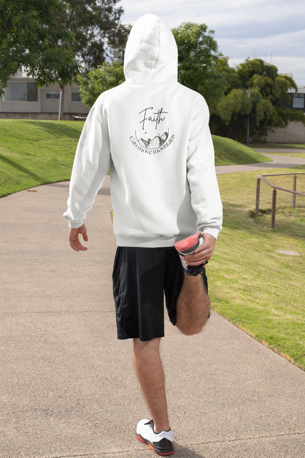 Faith Can Move Mountains Hoodie – Christian Gildan 18500 Sweatshirt | Nails of Faith