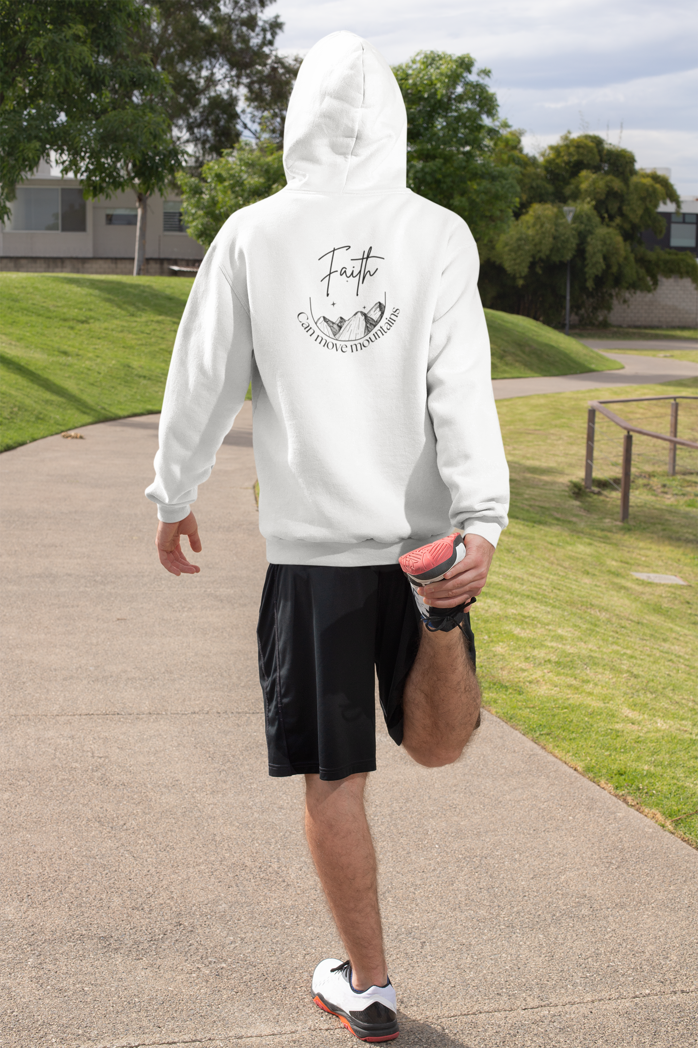 Faith Can Move Mountains Hoodie – Christian Gildan 18500 Sweatshirt | Nails of Faith