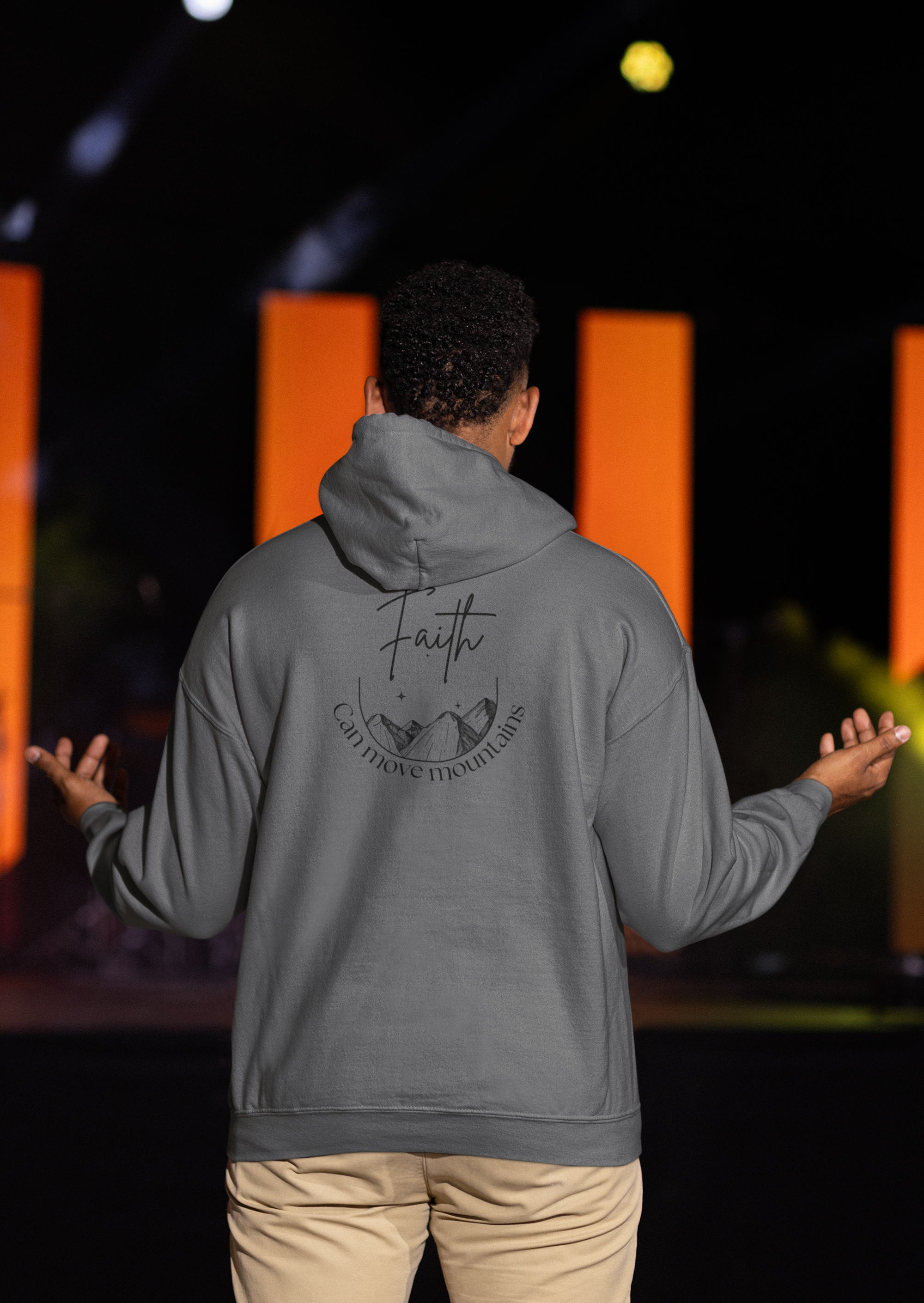 Faith Can Move Mountains Hoodie – Christian Gildan 18500 Sweatshirt | Nails of Faith