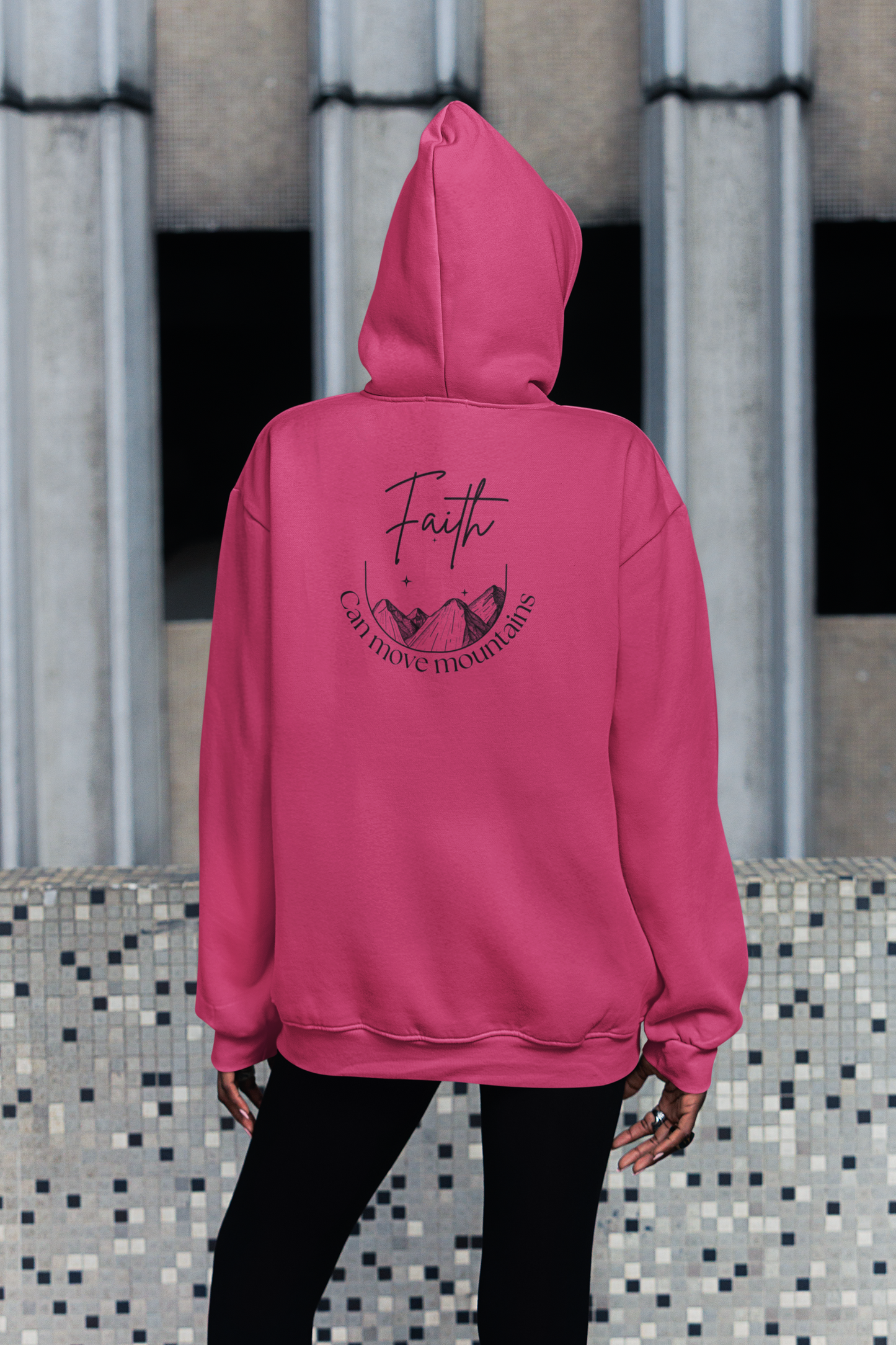 Faith Can Move Mountains Hoodie – Christian Gildan 18500 Sweatshirt | Nails of Faith