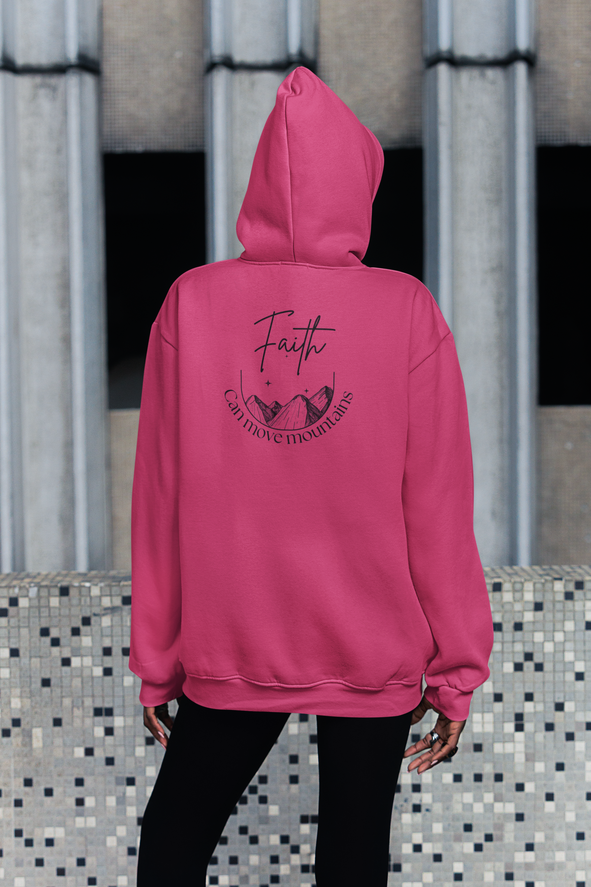 Faith Can Move Mountains Hoodie – Christian Gildan 18500 Sweatshirt | Nails of Faith