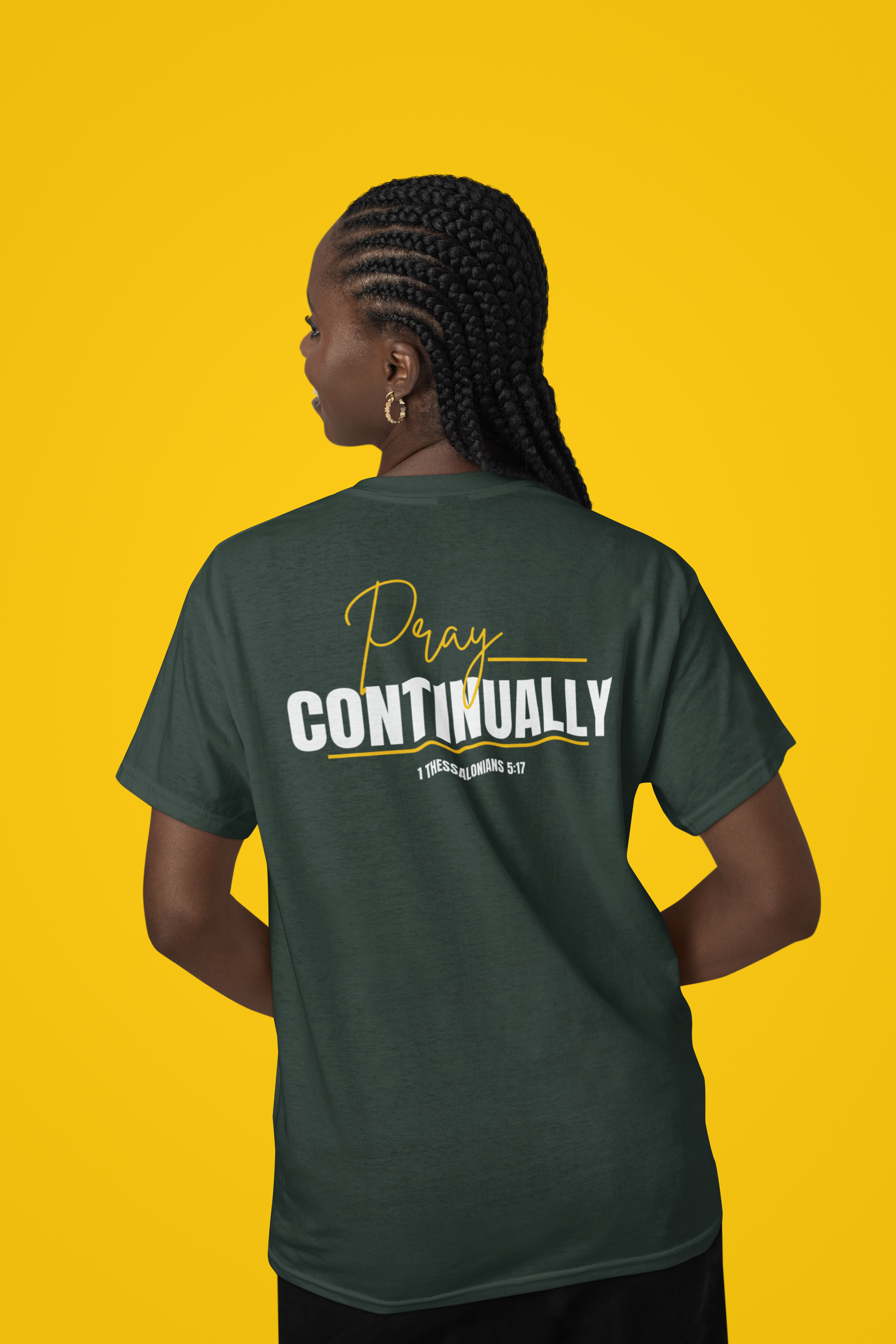 Pray Continually Shirt, 1 Thessalonians 5:17 Christian T-Shirt, Bible Verse Tee, Faith Based Apparel, Religious Inspirational Shirt