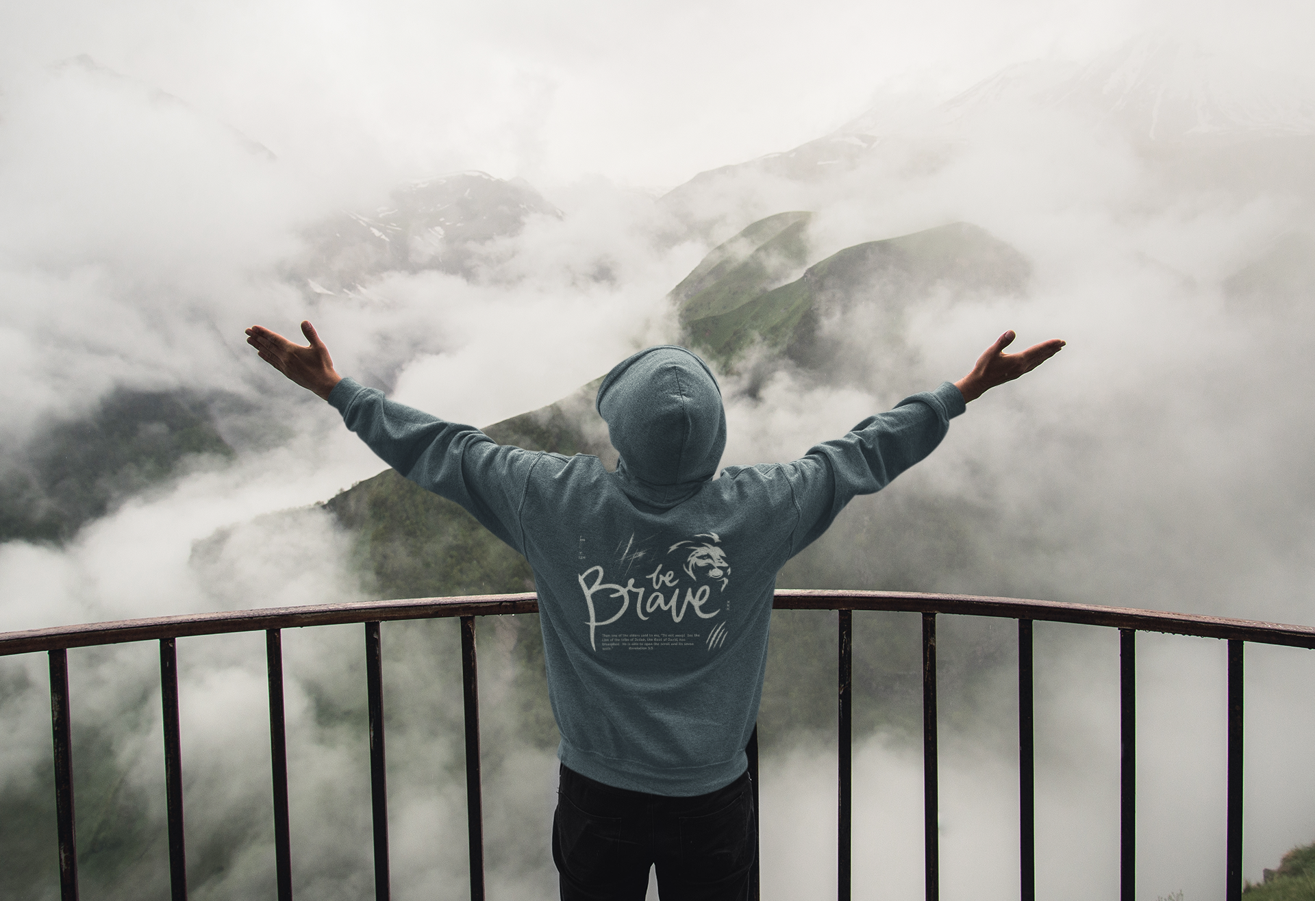 Be Brave Hoodie – Revelation 5:5 Christian Hoodie | Gildan 18500 Unisex Faith Sweatshirt