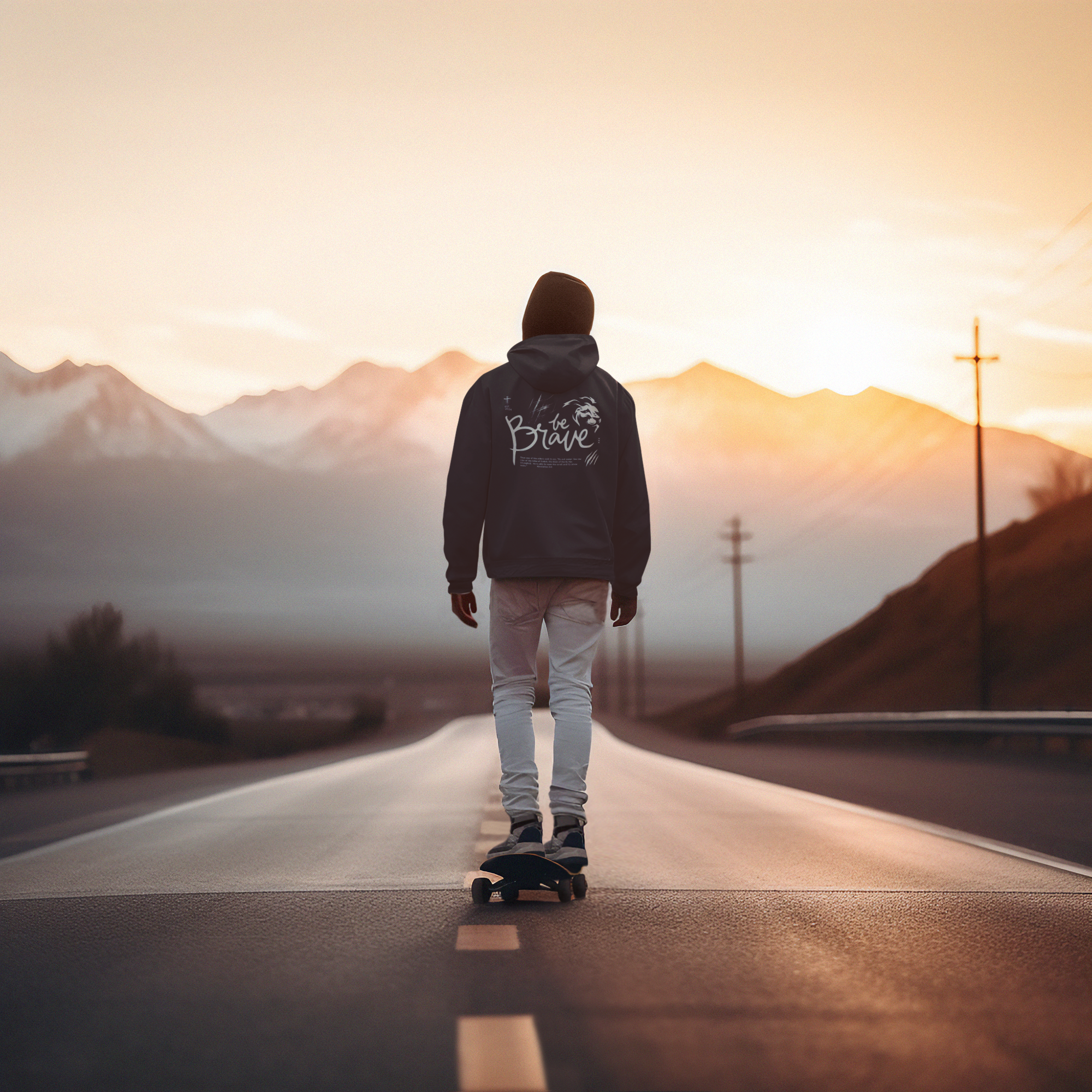 Be Brave Hoodie – Revelation 5:5 Christian Hoodie | Gildan 18500 Unisex Faith Sweatshirt