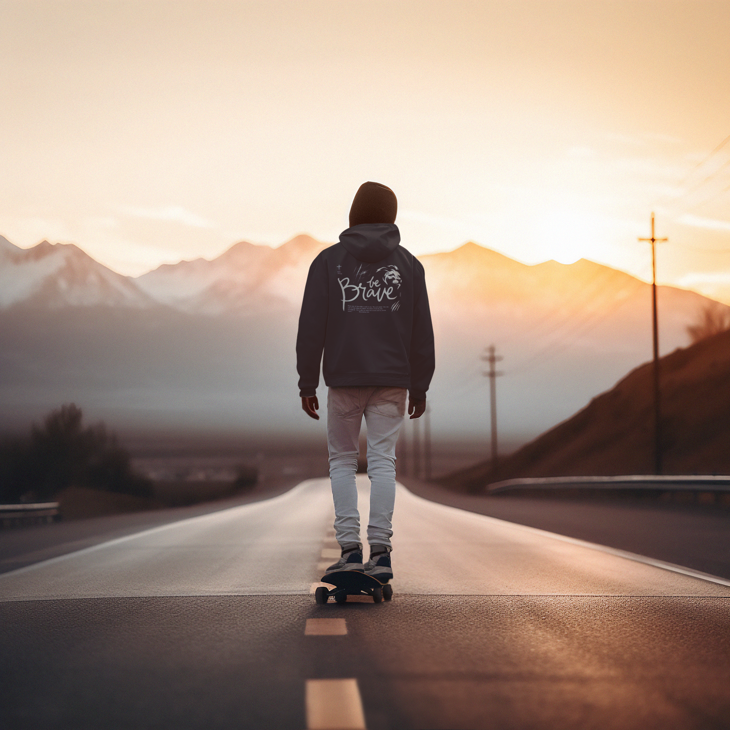 Be Brave Hoodie – Revelation 5:5 Christian Hoodie | Gildan 18500 Unisex Faith Sweatshirt